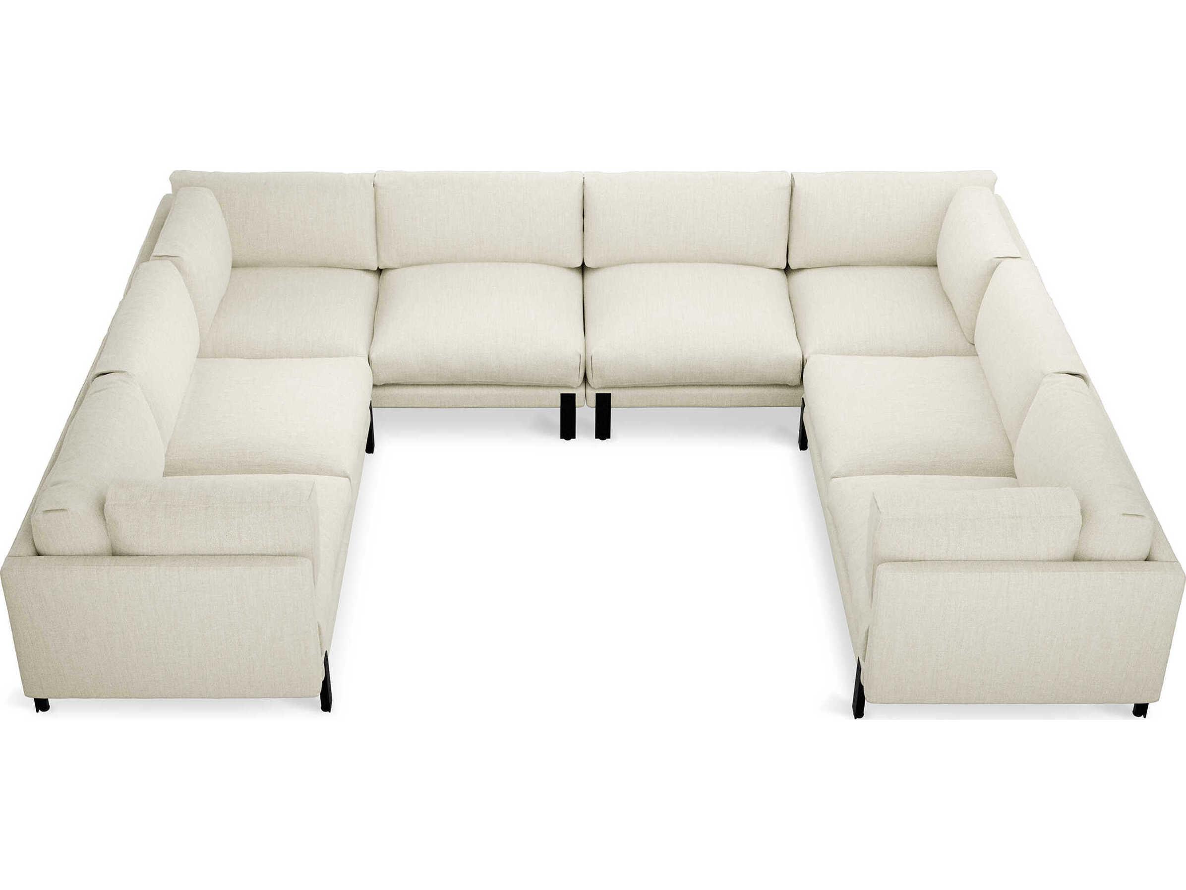 Gus* Modern Silverlake White Upholstered Sectional Sofa