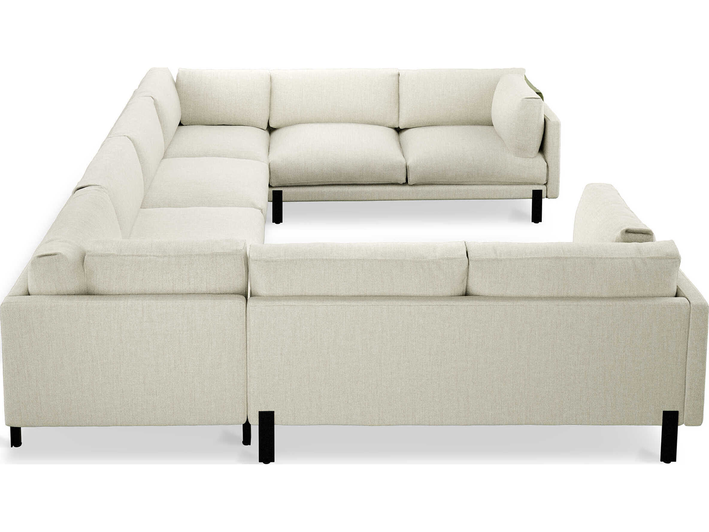 Gus* Modern Silverlake White Upholstered Sectional Sofa