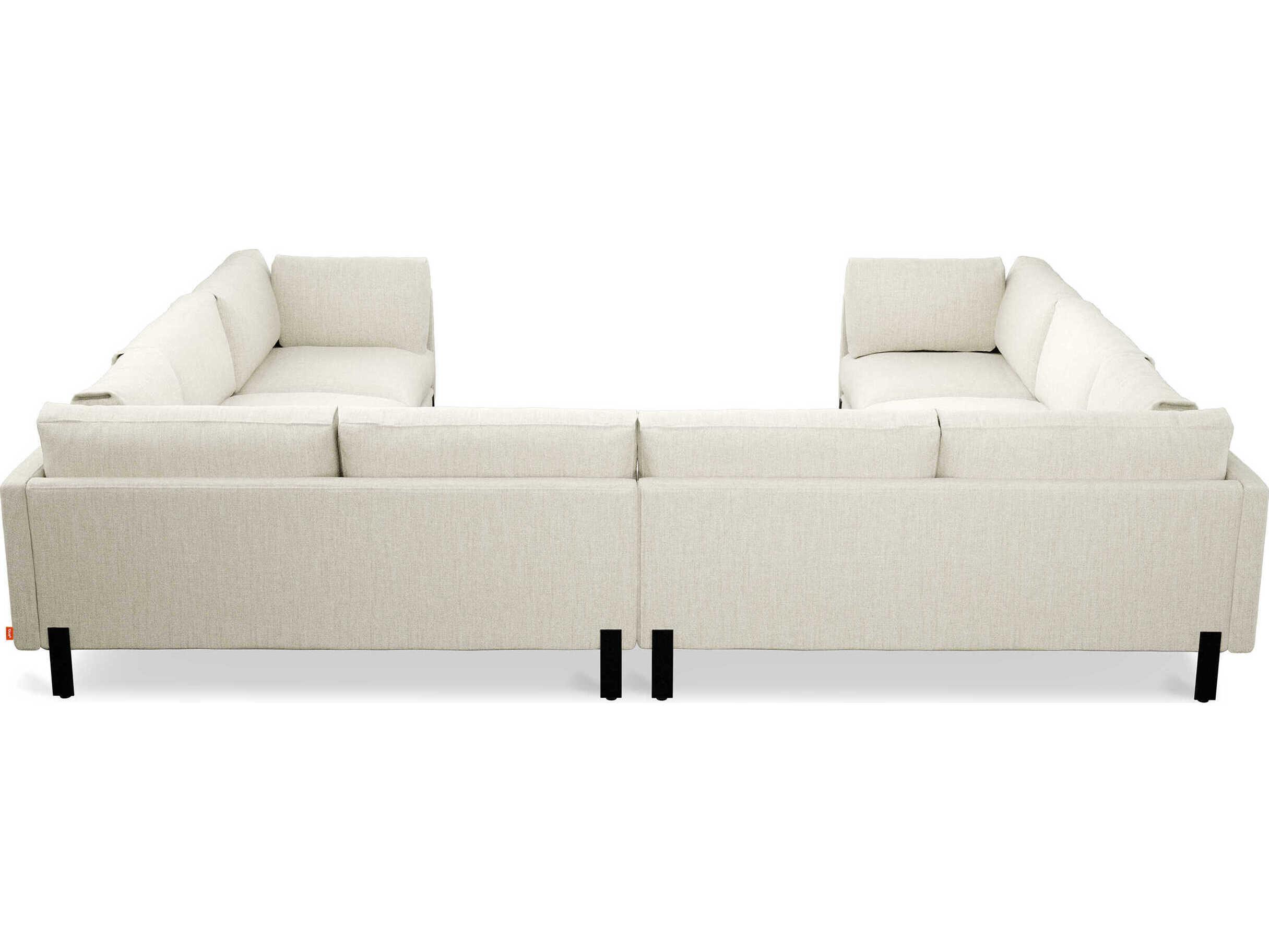 Gus* Modern Silverlake White Upholstered Sectional Sofa