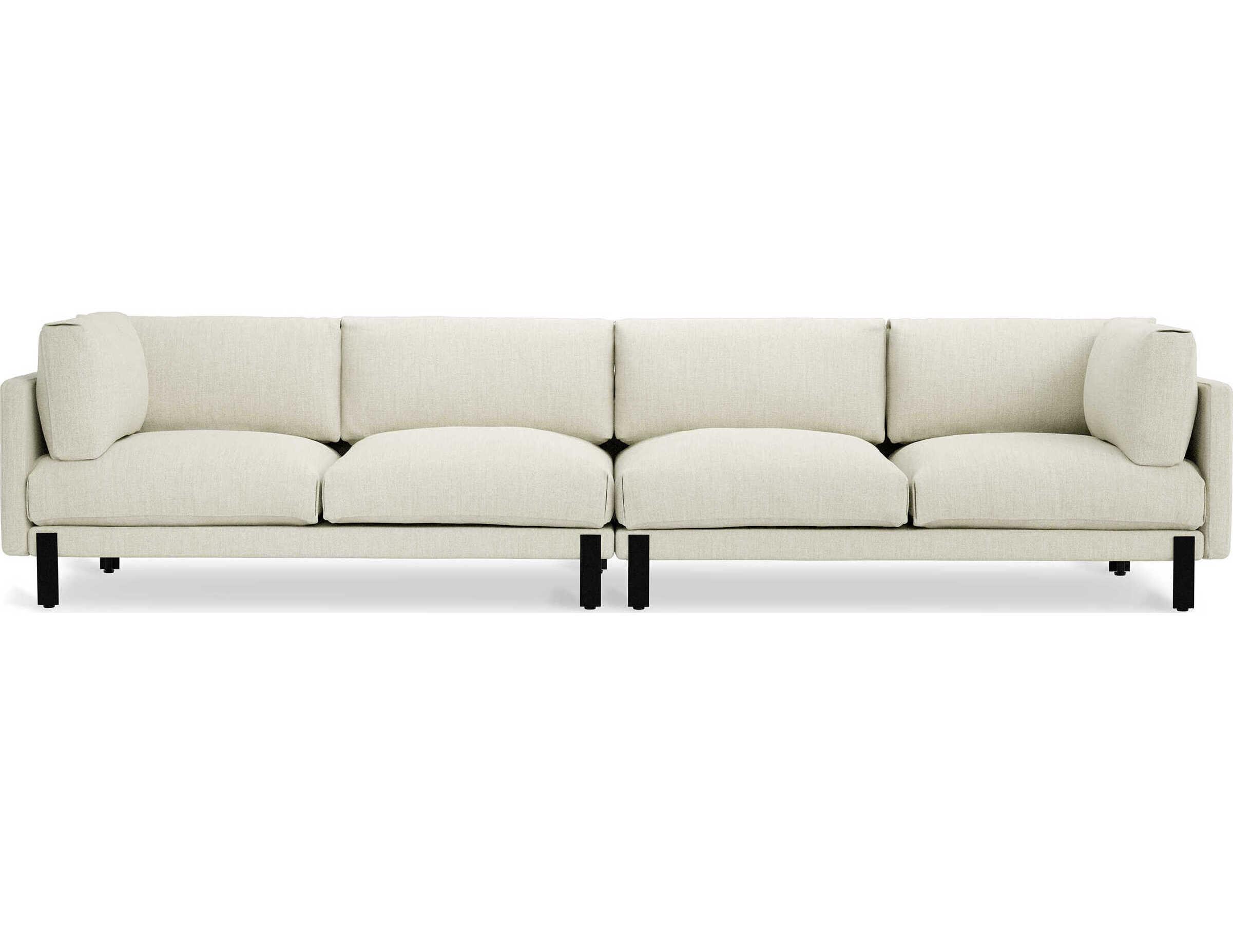 Gus* Modern Silverlake Sutton Canvas White Upholstered Sofa