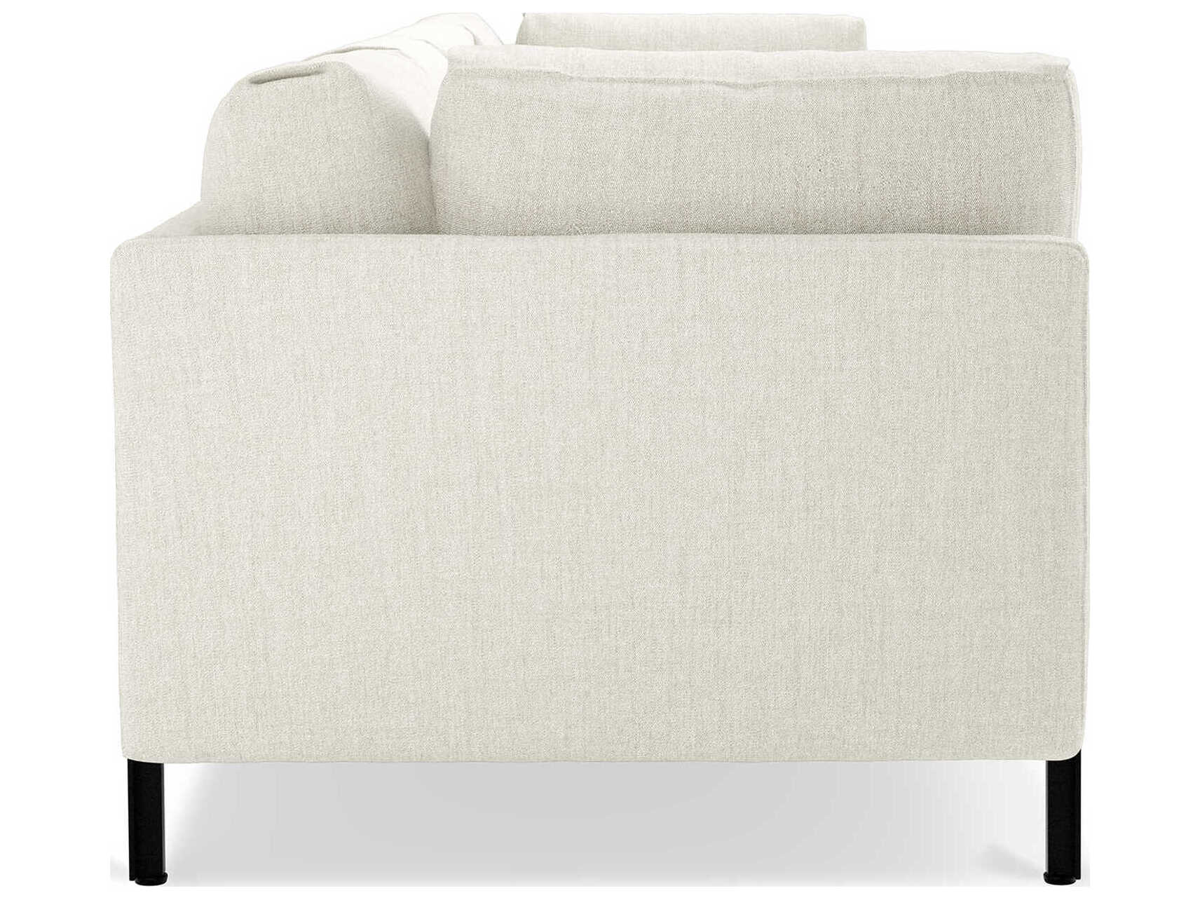 Gus* Modern Silverlake Sutton Canvas White Upholstered Sofa