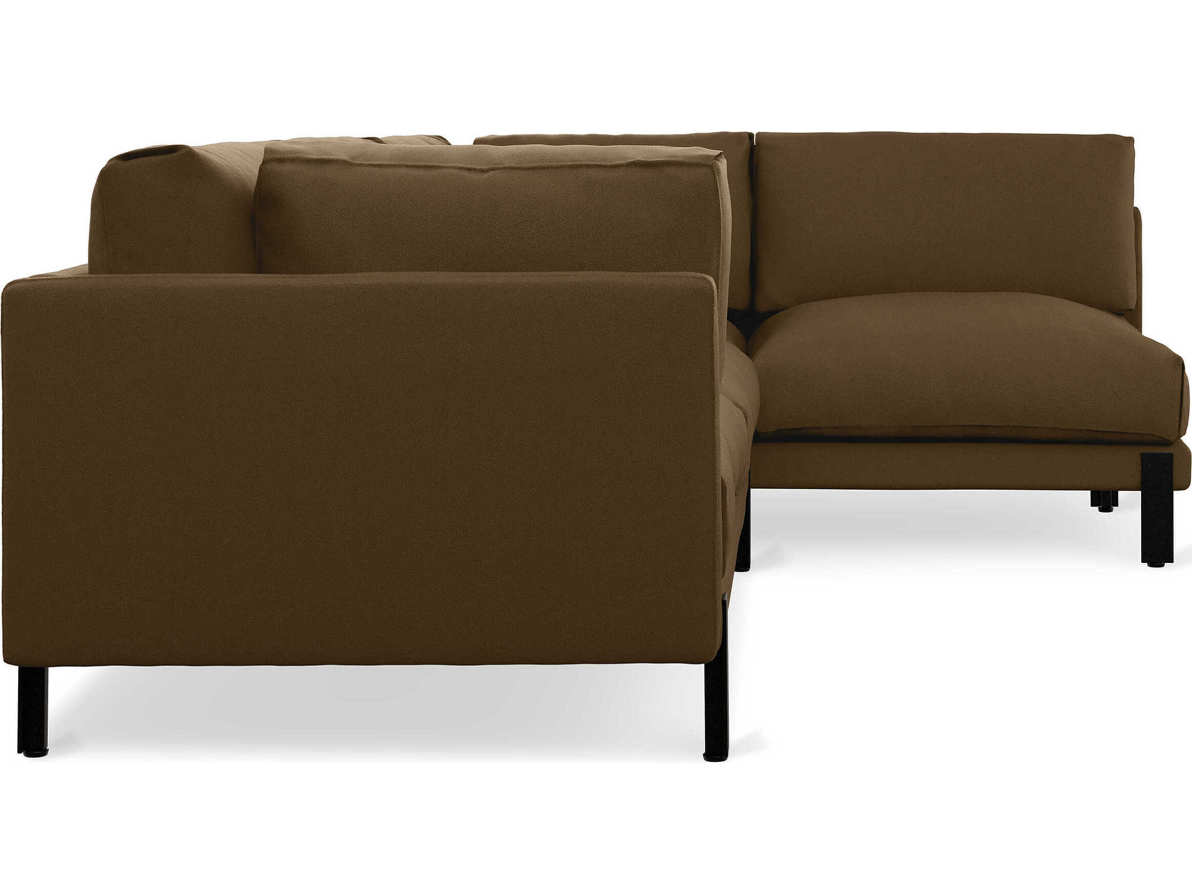 Gus* Modern Silverlake Brown Upholstered Sectional Sofa