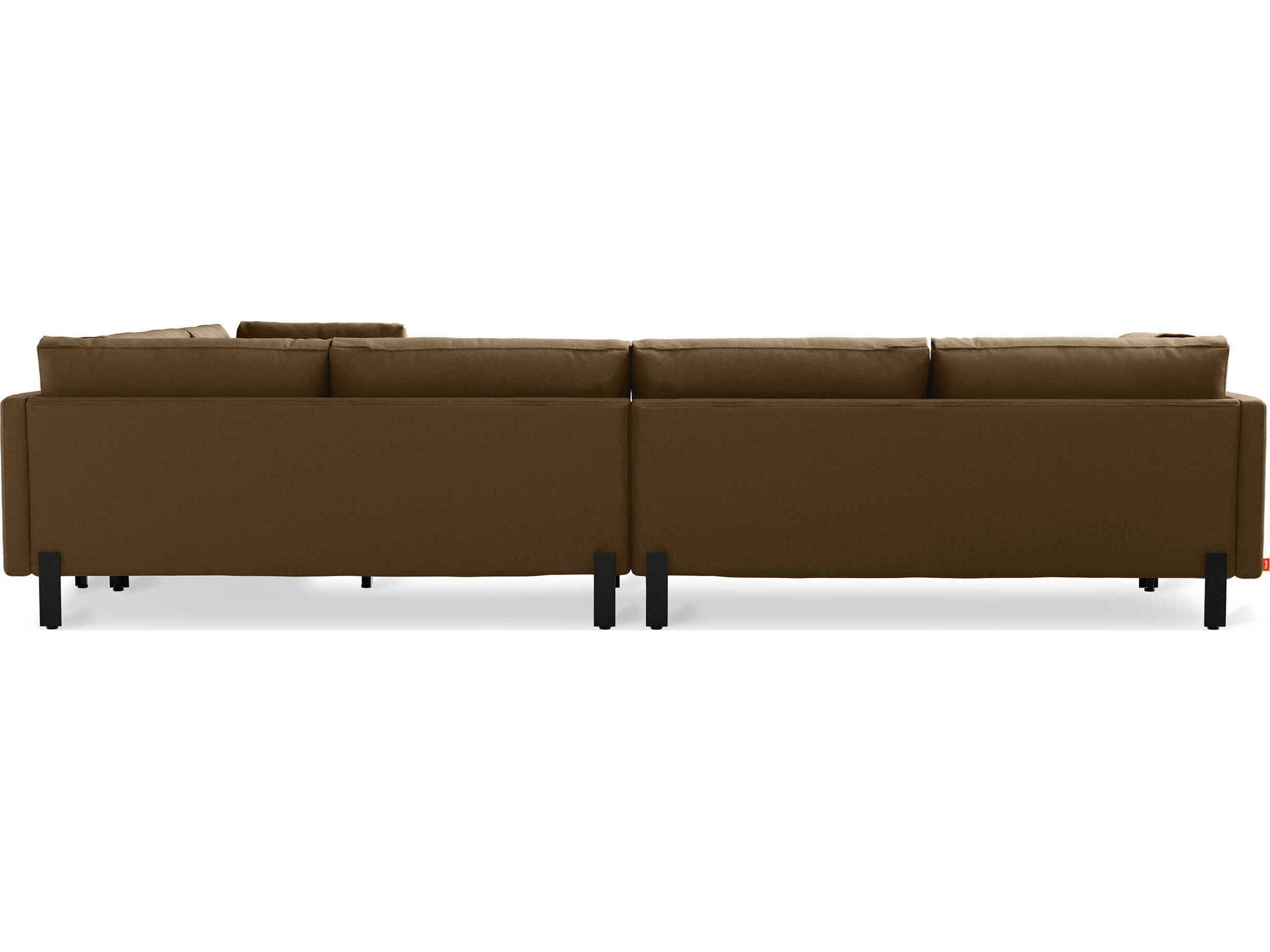 Gus* Modern Silverlake Brown Upholstered Sectional Sofa