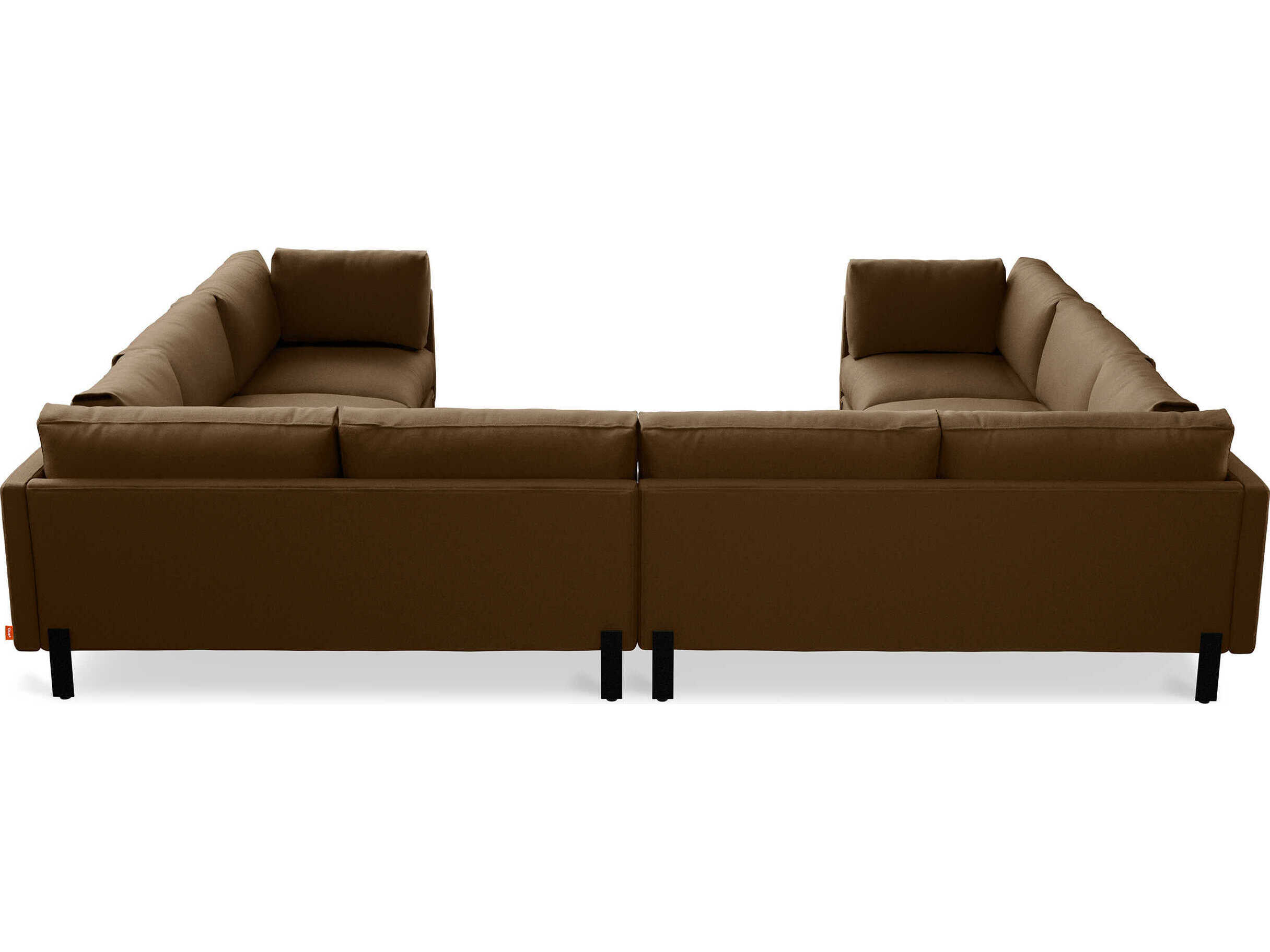 Gus* Modern Silverlake Brown Upholstered Sectional Sofa