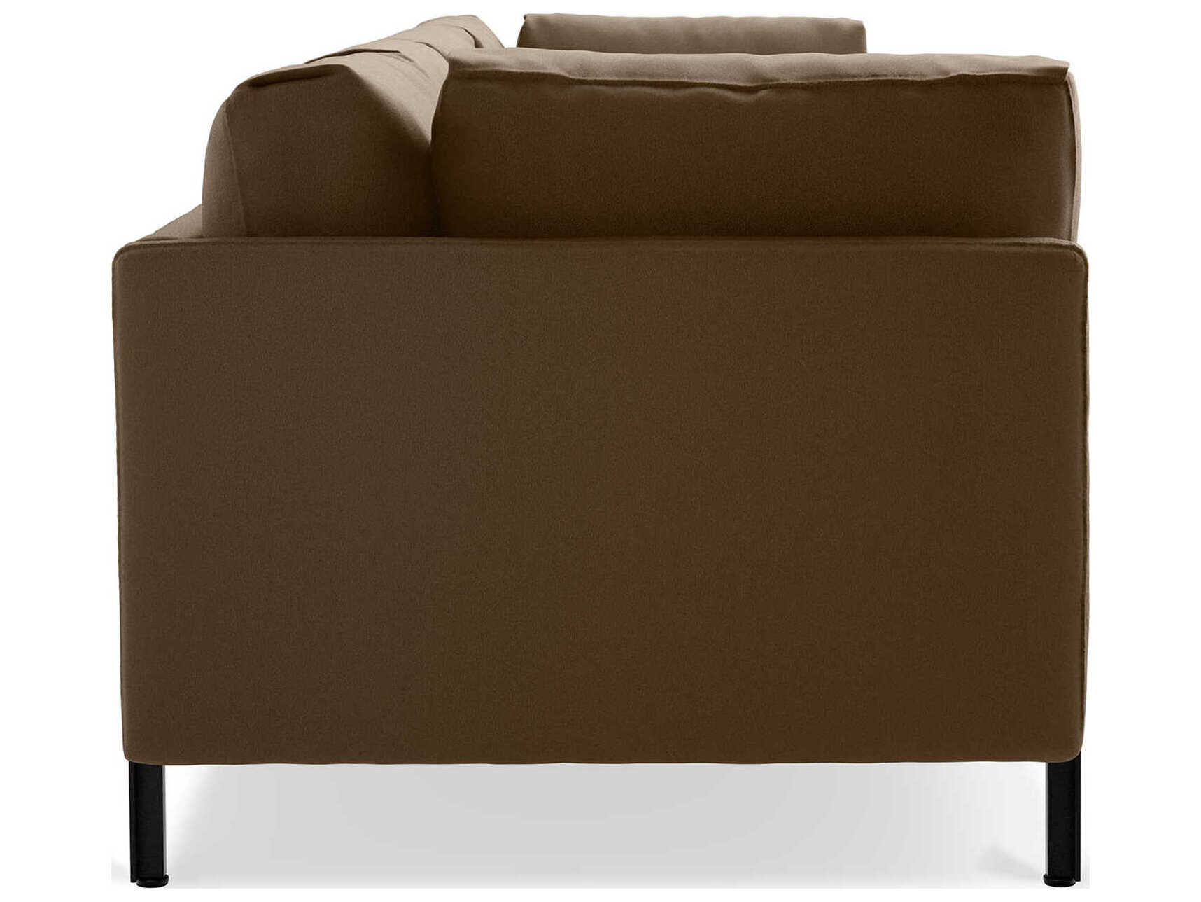 Gus* Modern Silverlake Velvet Cocoa Brown Upholstered Sofa