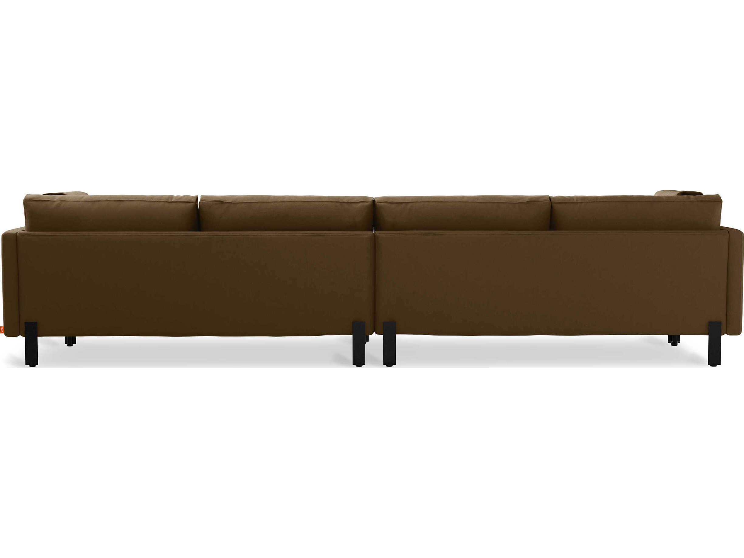 Gus* Modern Silverlake Velvet Cocoa Brown Upholstered Sofa