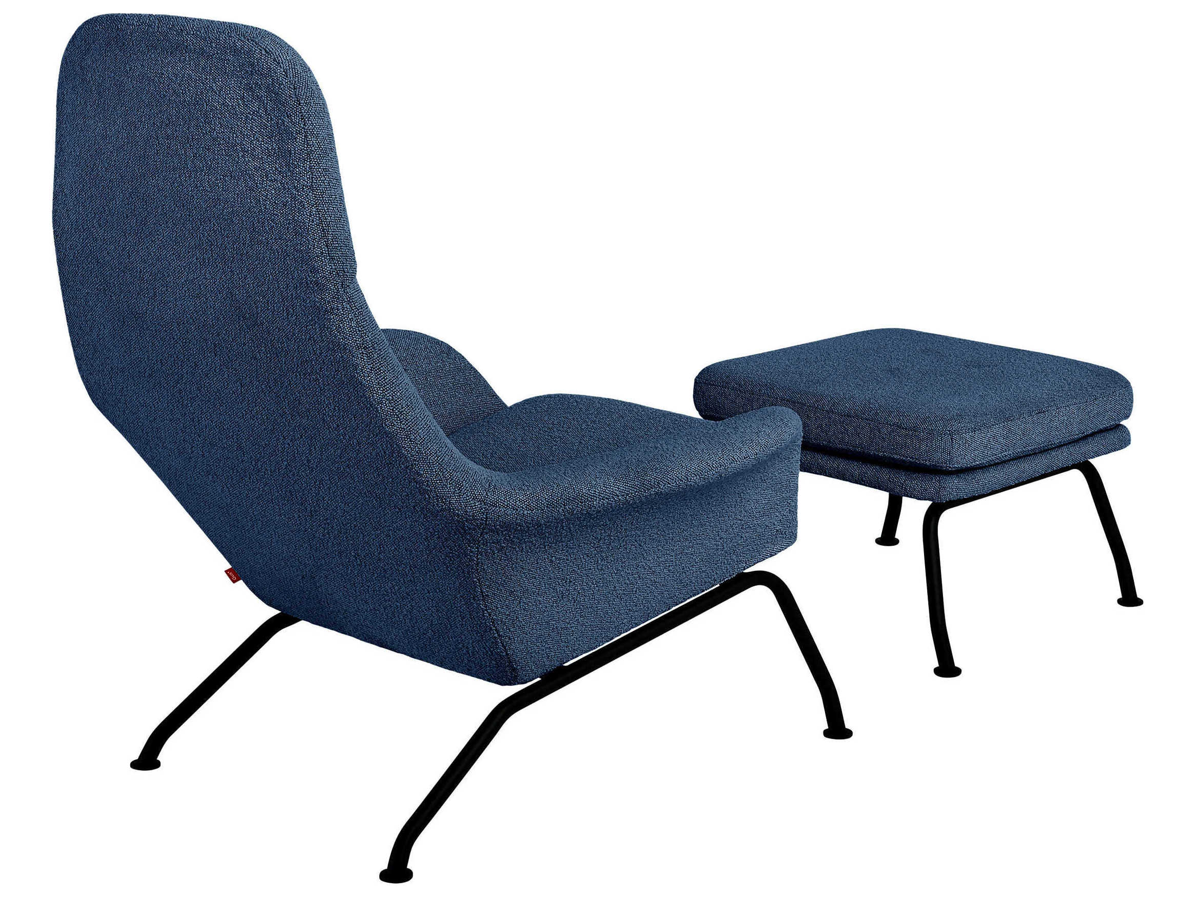 Gus* Modern Tallinn Copenhagen Sea Accent Chair with Ottoman