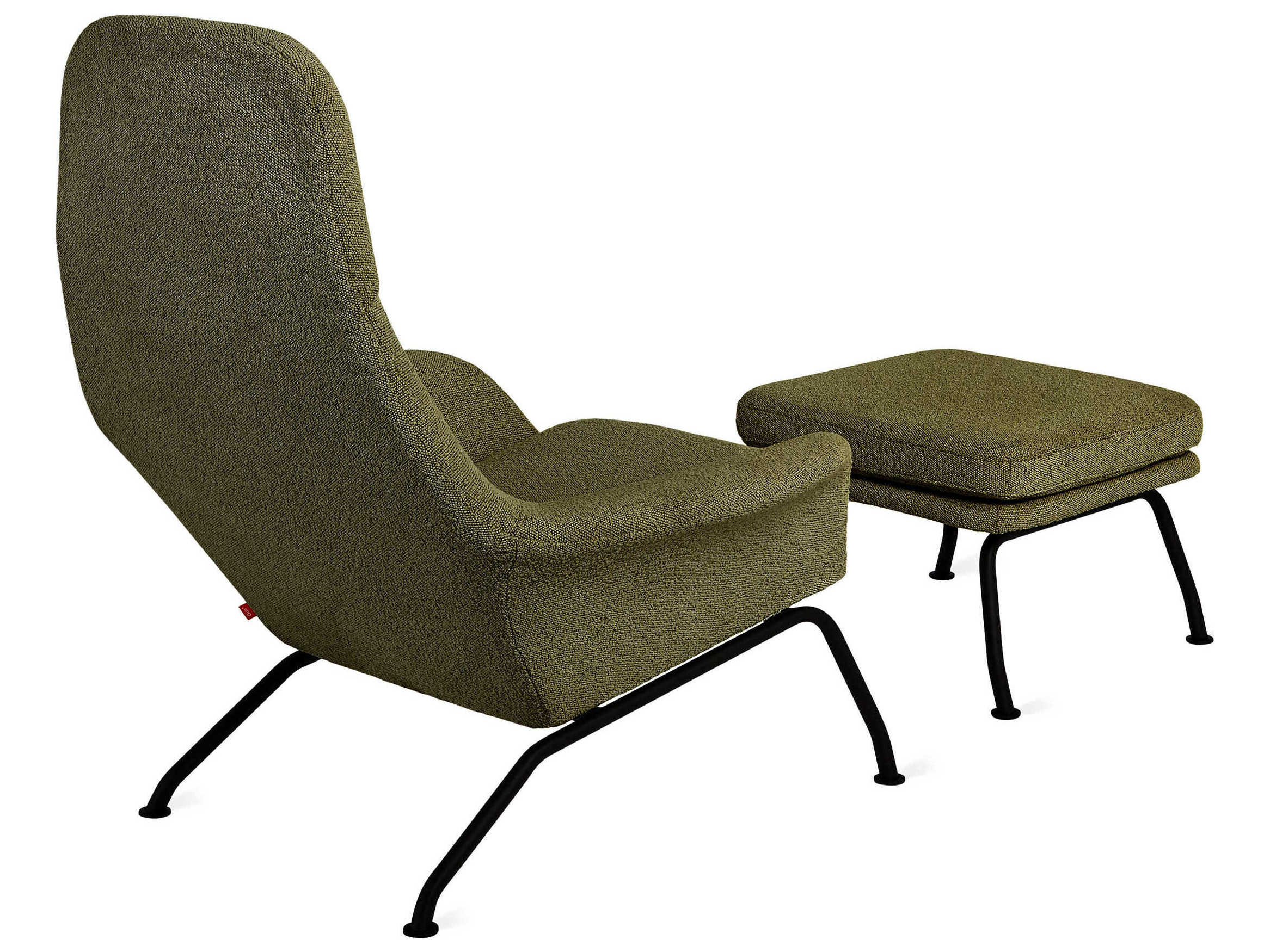 Gus* Modern Tallinn Copenhagen Terra Accent Chair with Ottoman