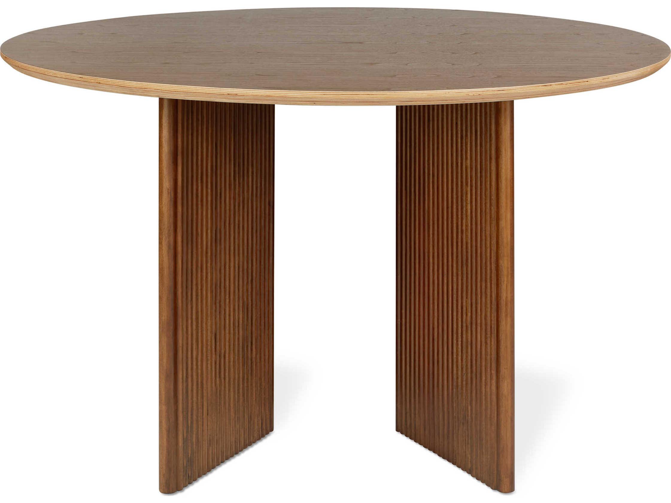 Gus* Modern Atwell Round Wood Walnut Dining Table