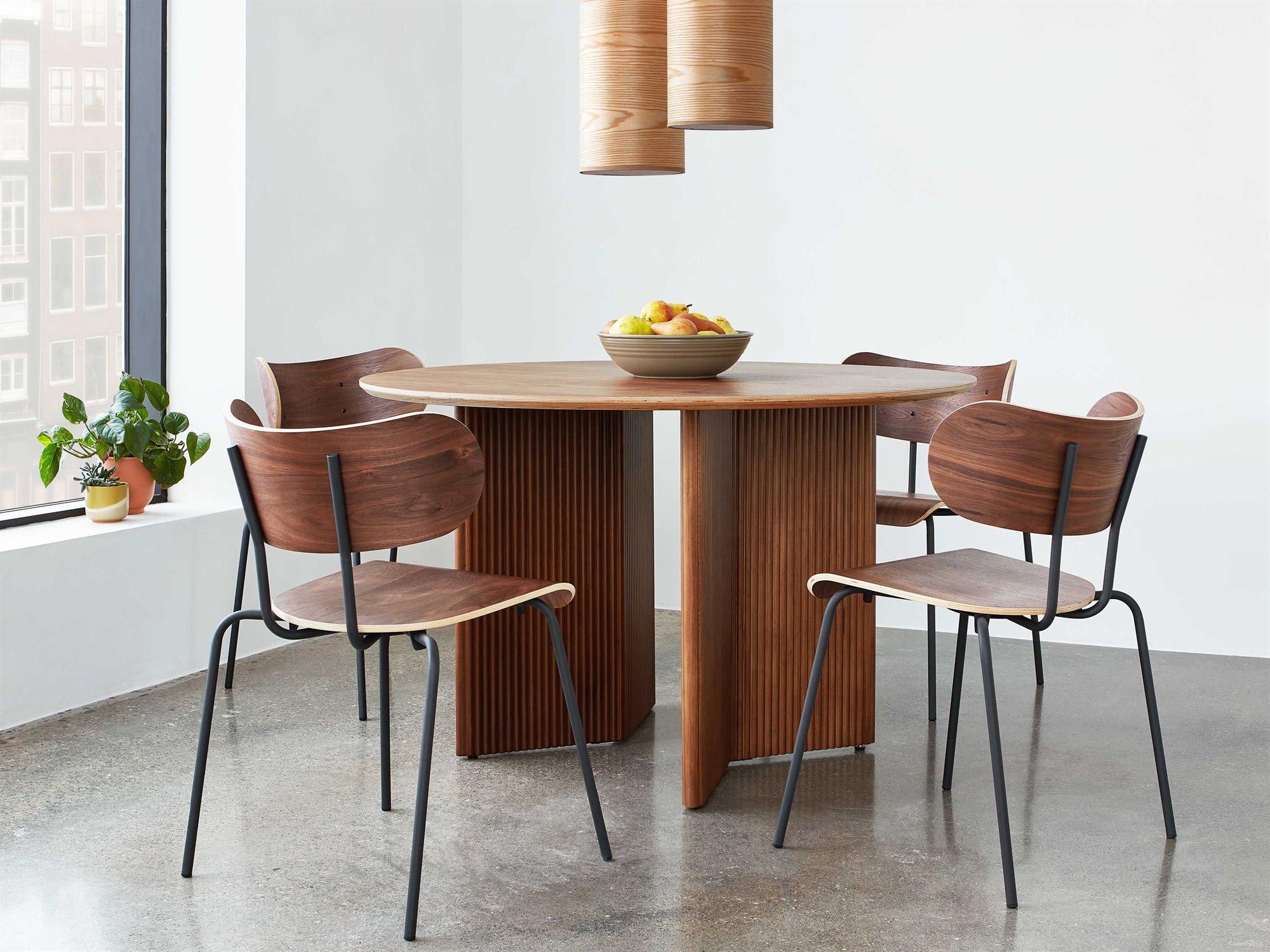 Gus* Modern Atwell Walnut Wood Dining Room Set