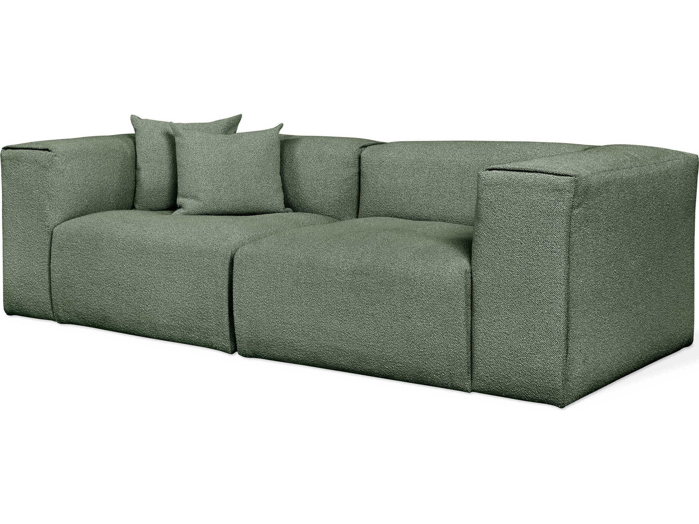 Gus* Modern Nest Morris Pine Green Upholstered Sofa