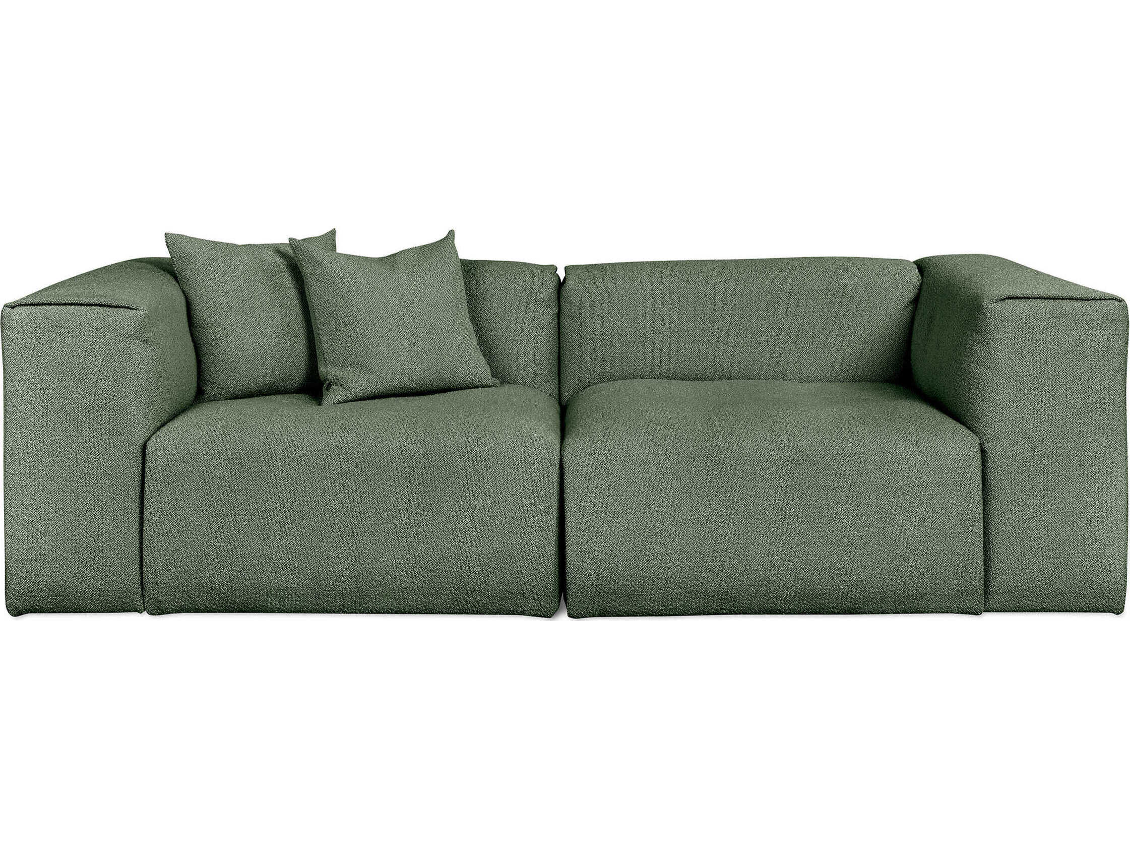 Gus* Modern Nest Morris Pine Green Upholstered Sofa