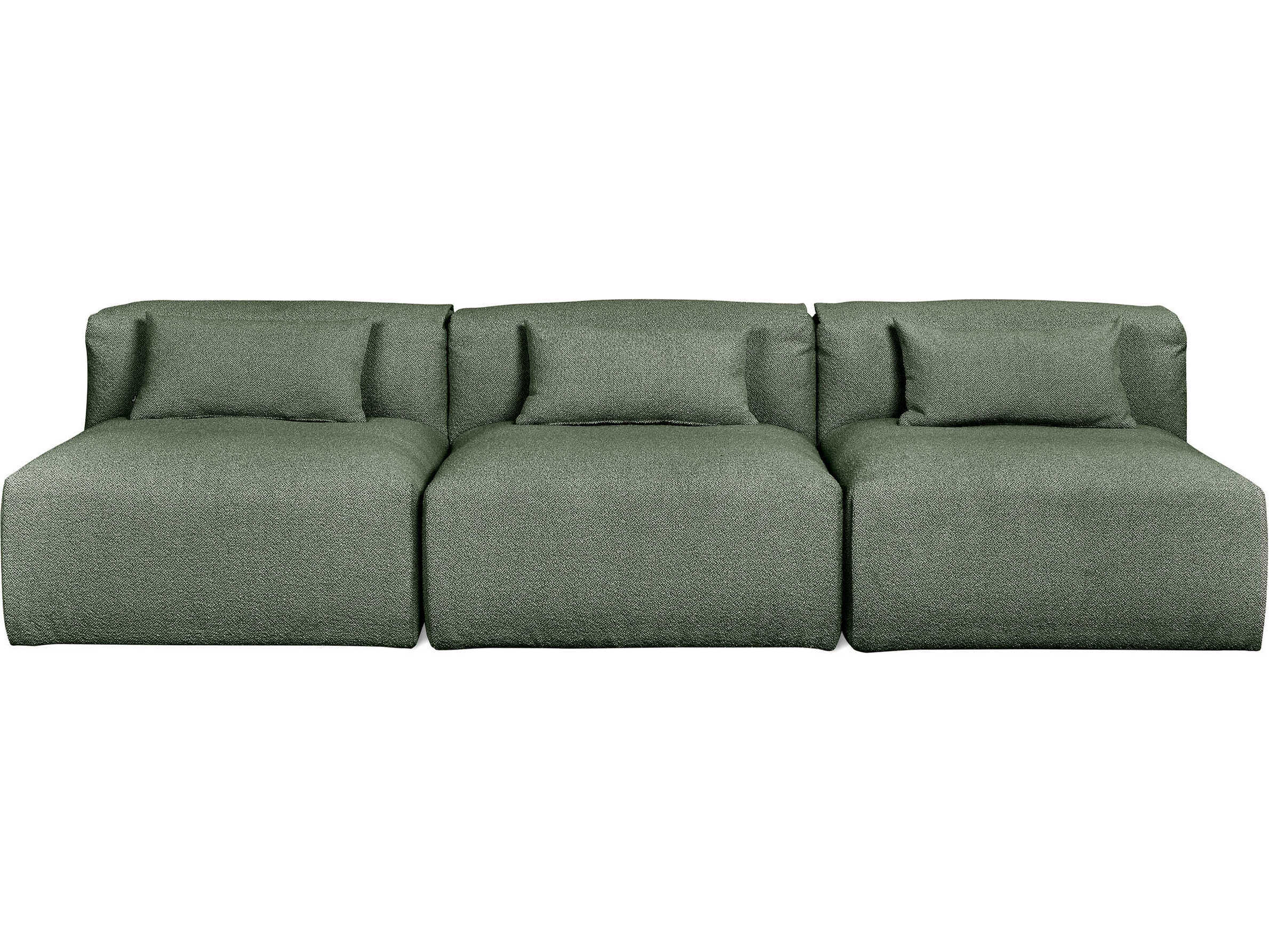 Gus* Modern Nest Morris Pine Green Upholstered Sofa