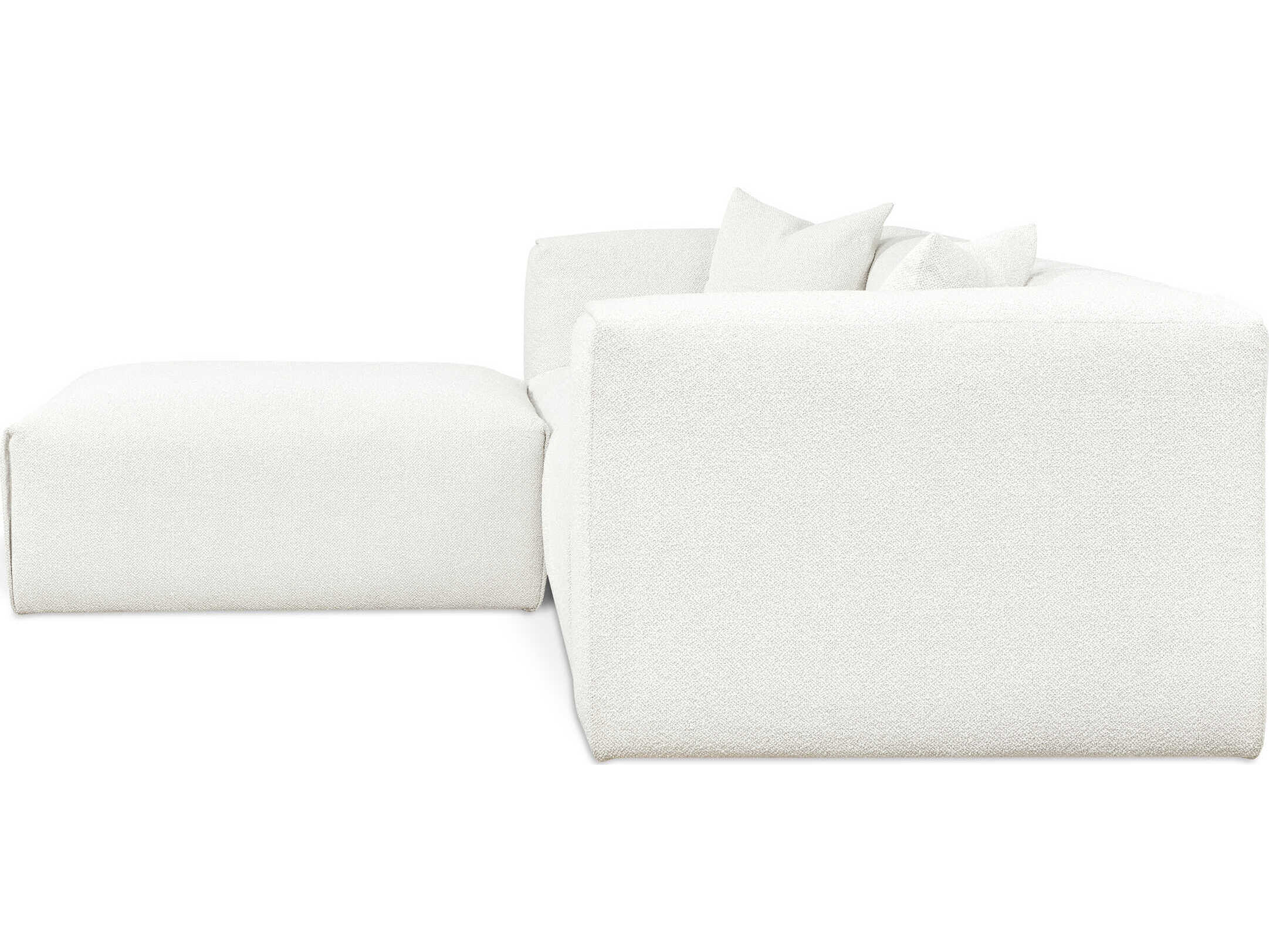 Gus* Modern Nest White Upholstered Sectional Sofa