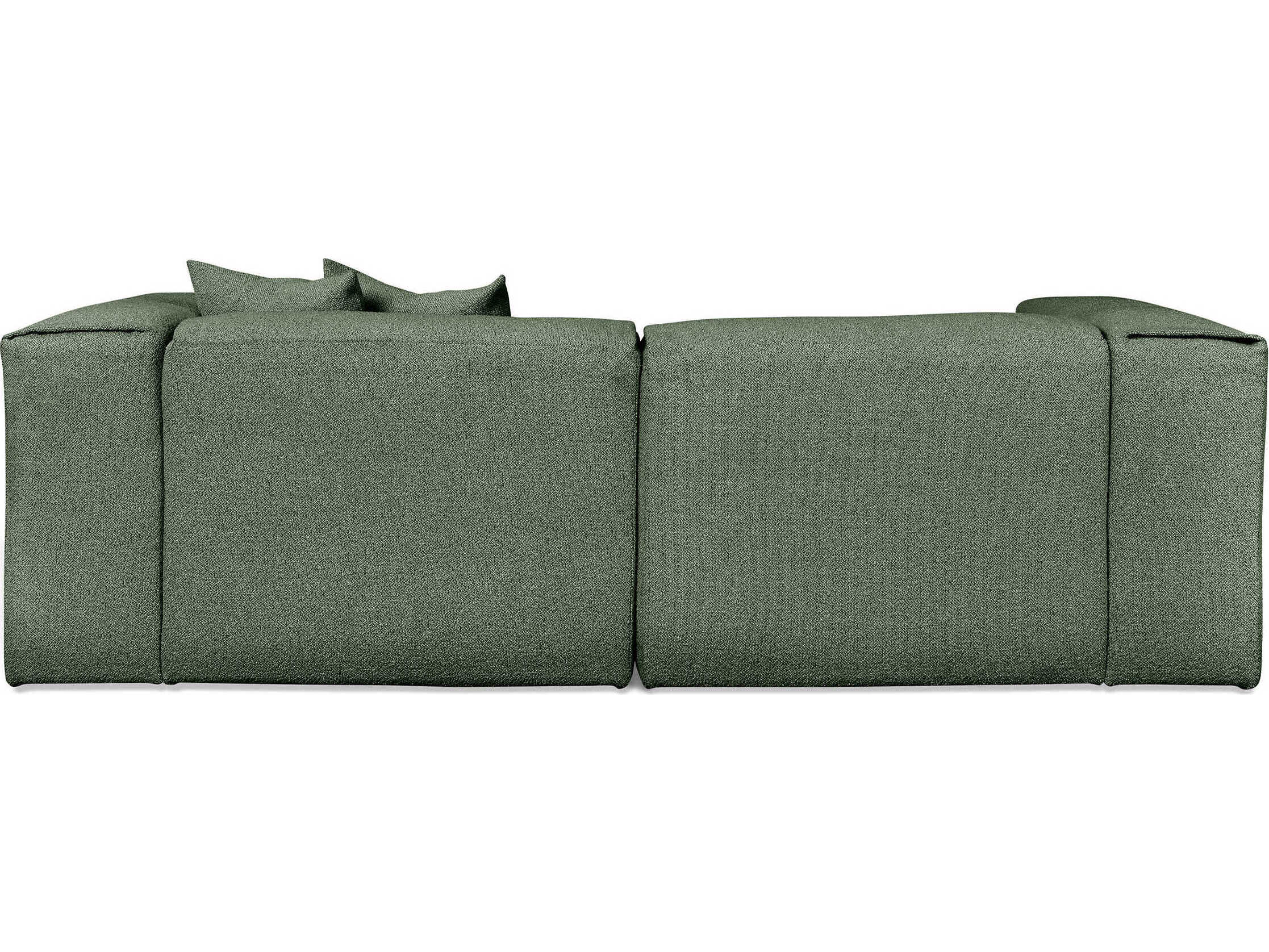 Gus* Modern Nest Green Upholstered Sectional Sofa