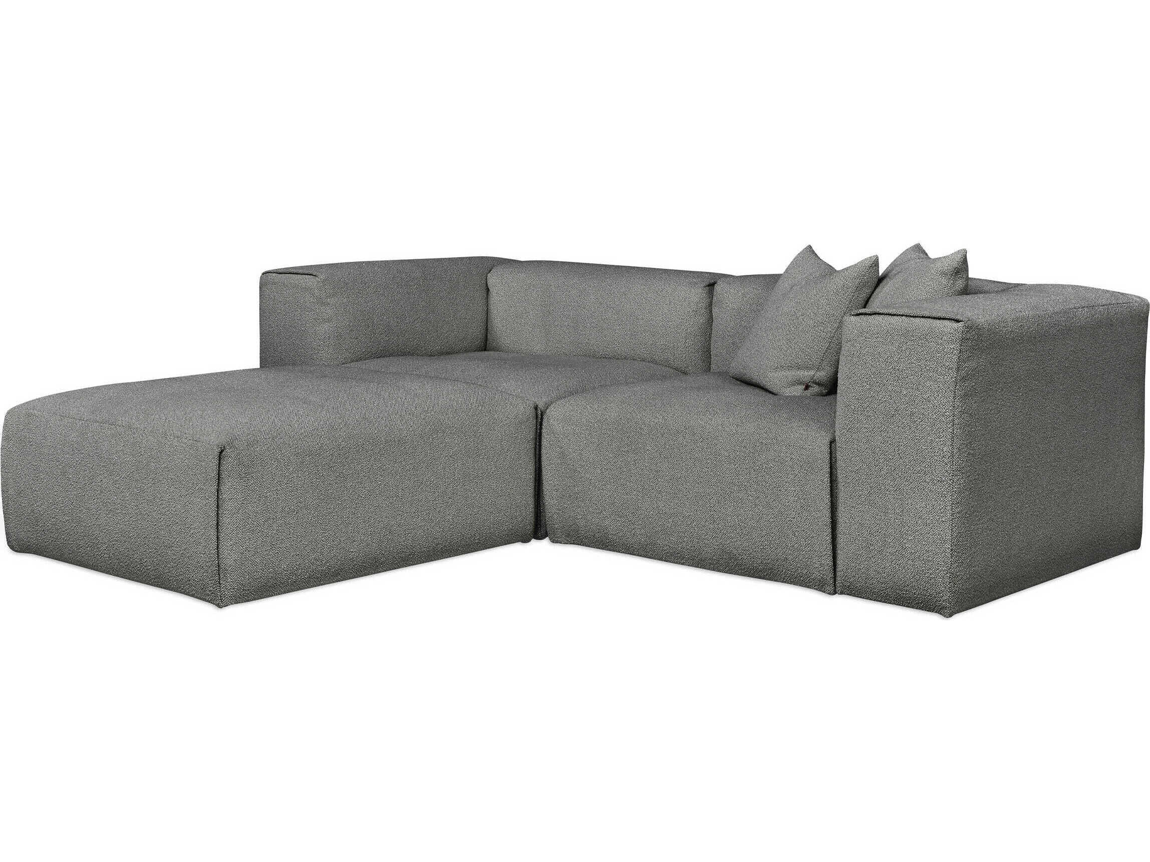 Gus* Modern Nest Gray Upholstered Sectional Sofa