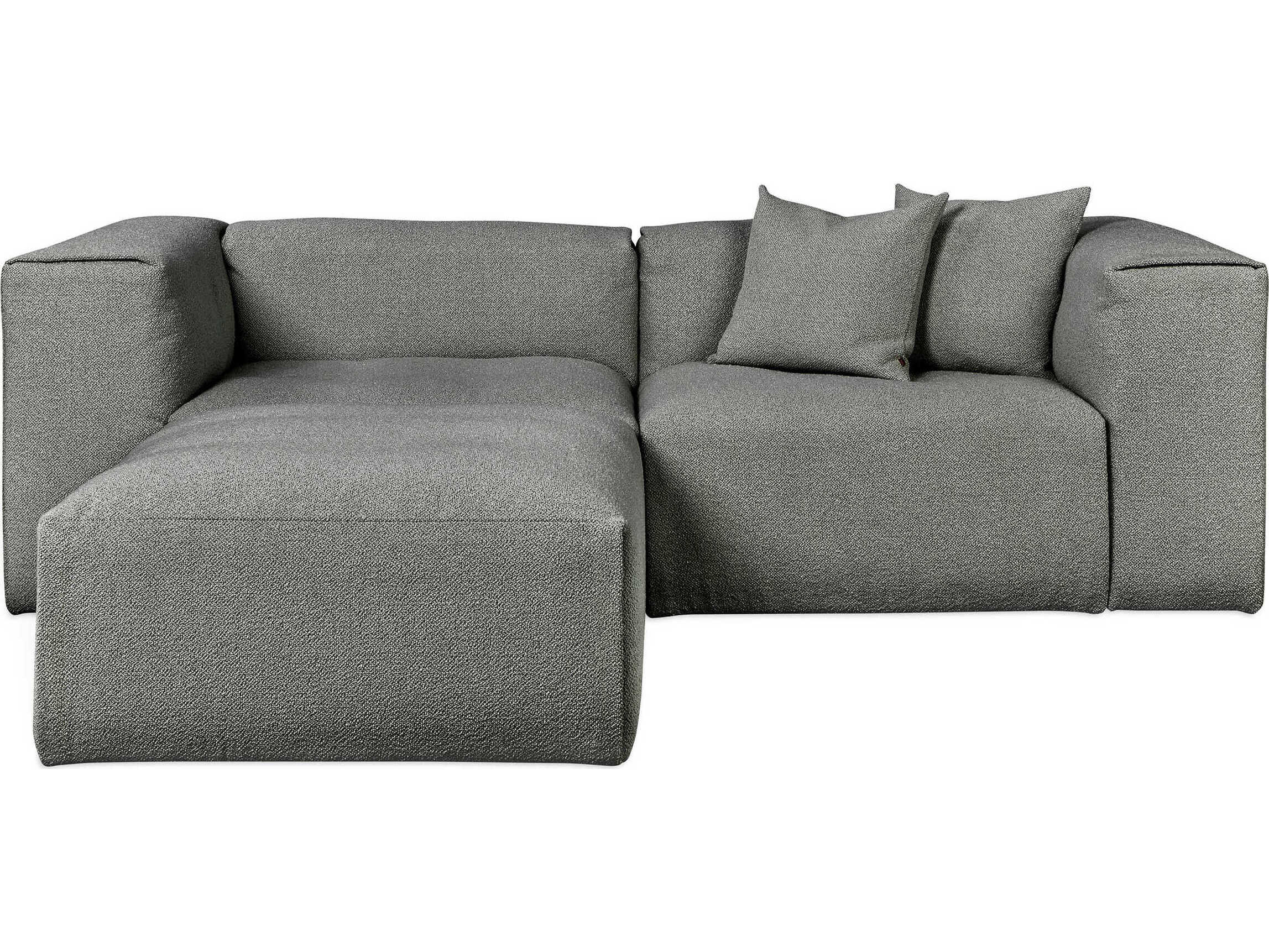 Gus* Modern Nest Gray Upholstered Sectional Sofa