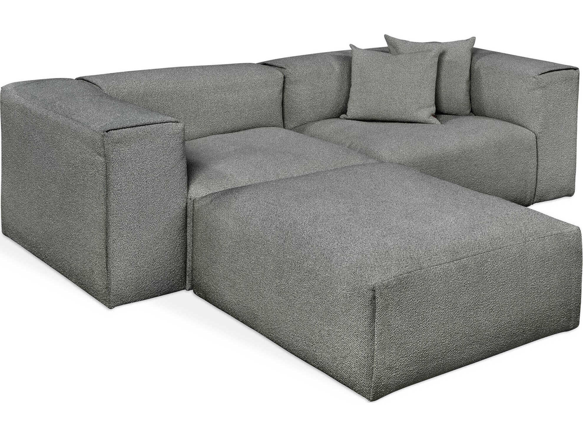 Gus* Modern Nest Gray Upholstered Sectional Sofa