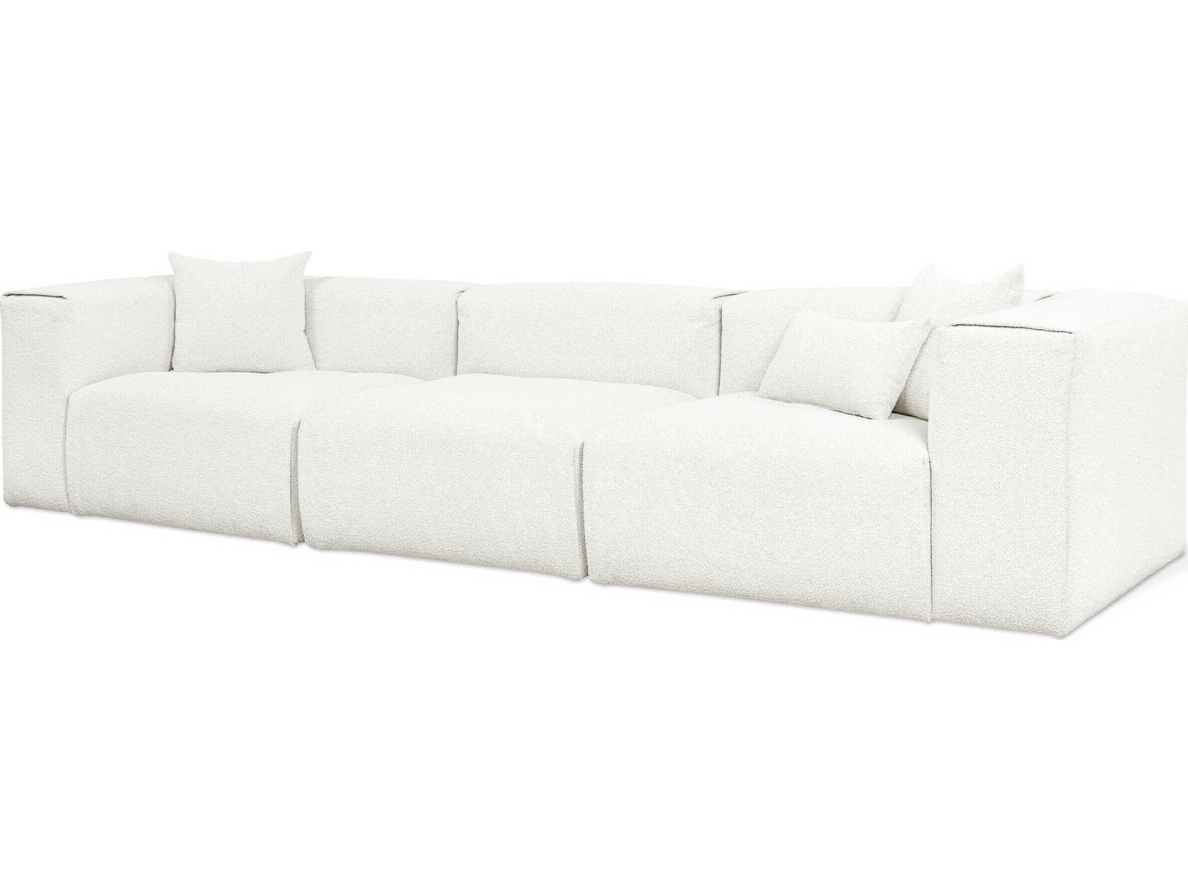 Gus* Modern Nest Morris Bone White Upholstered Sofa