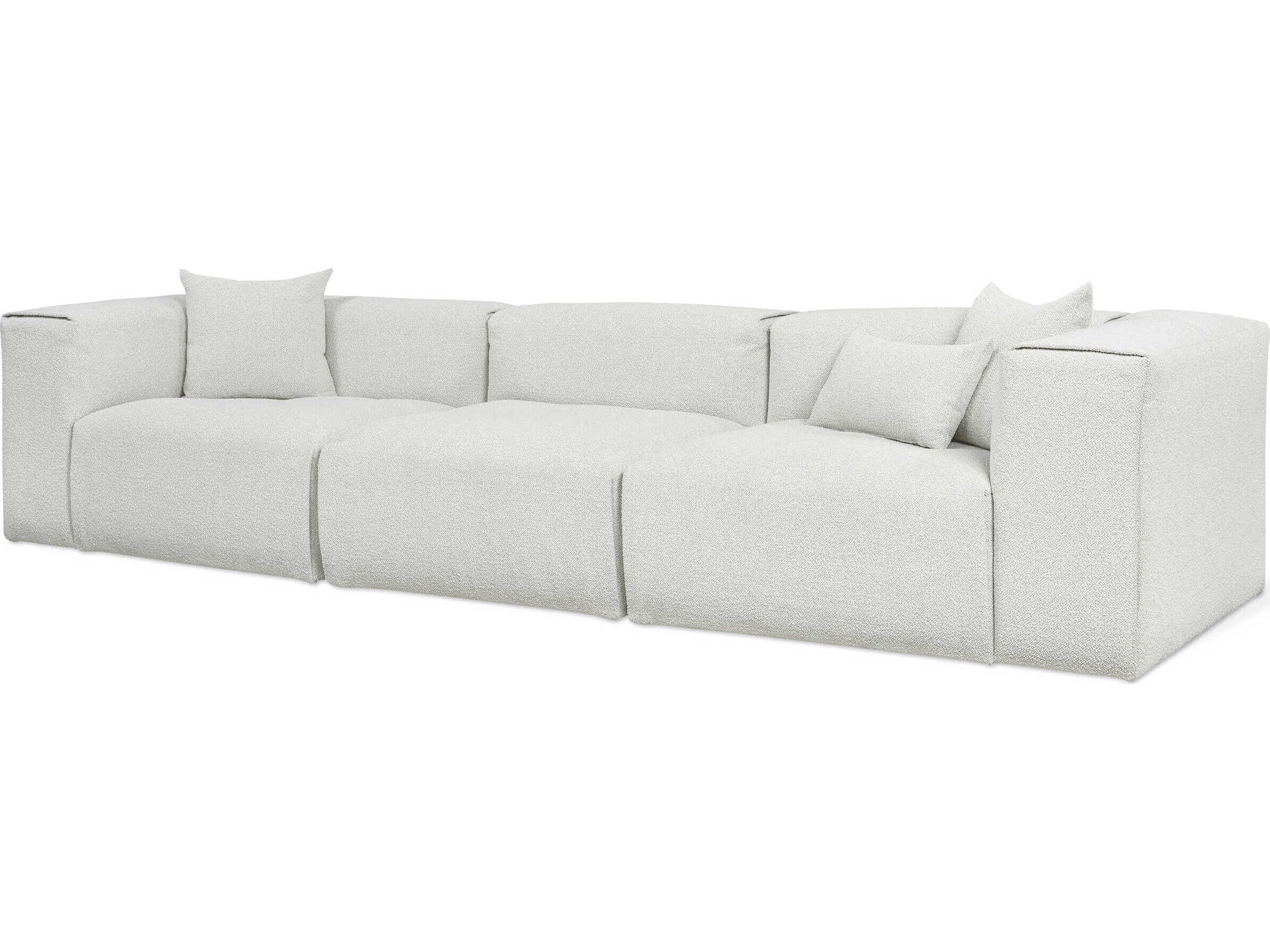 Gus* Modern Nest Morris Fog Gray Upholstered Sofa