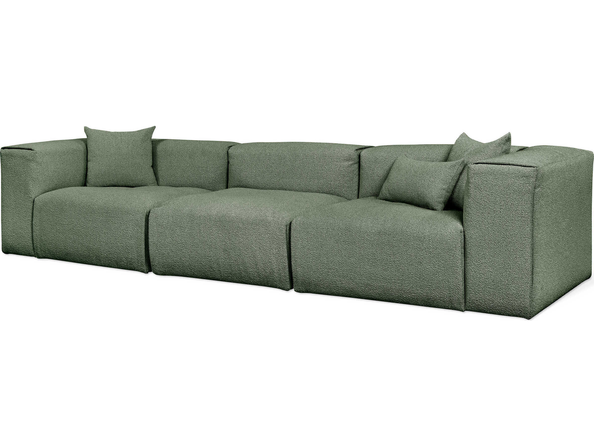 Gus* Modern Nest Morris Pine Green Upholstered Sofa