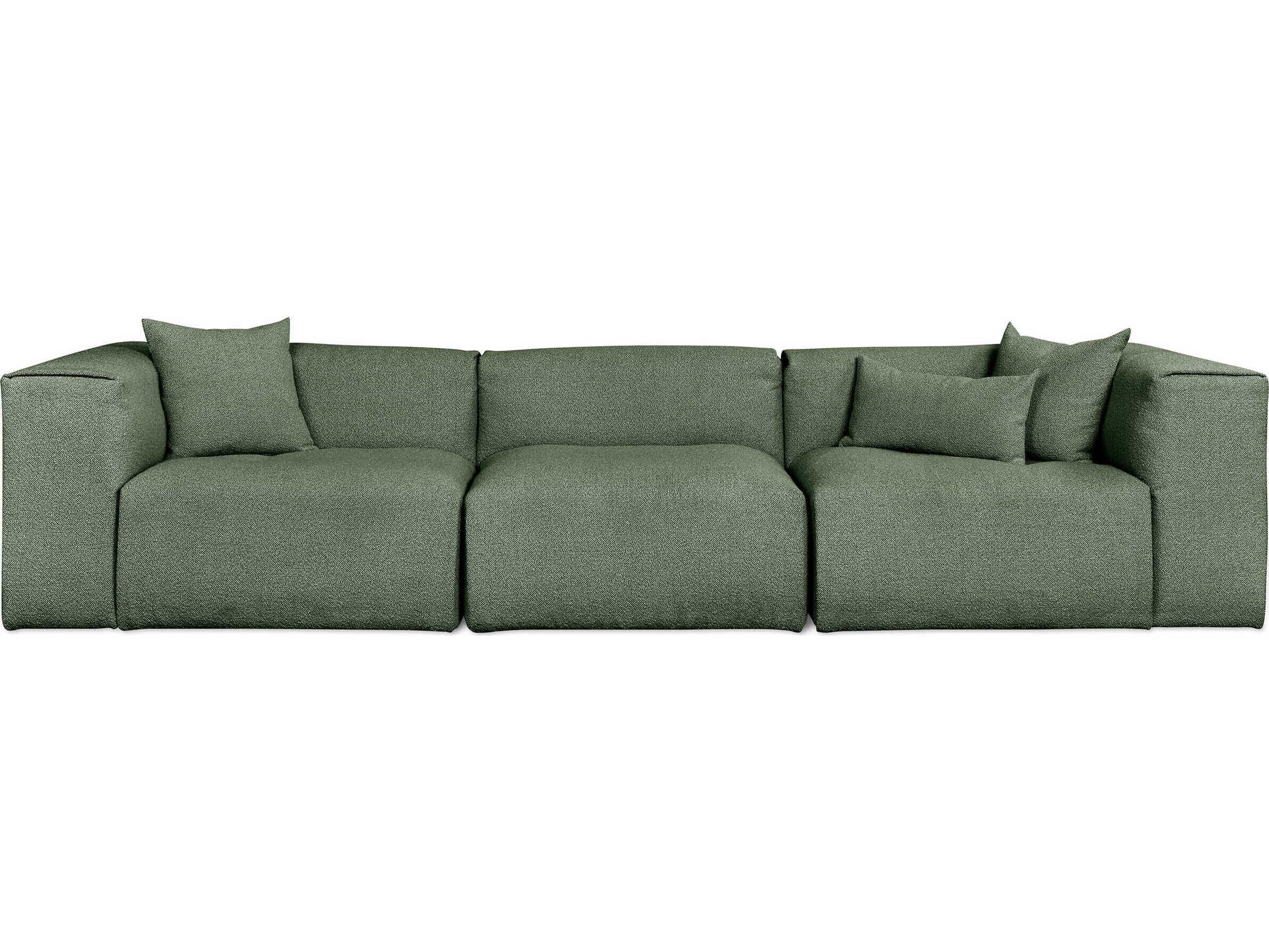 Gus* Modern Nest Morris Pine Green Upholstered Sofa