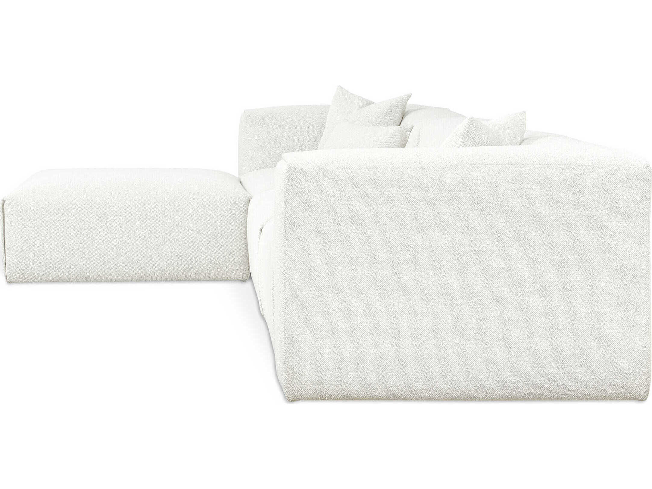 Gus* Modern Nest White Upholstered Sectional Sofa