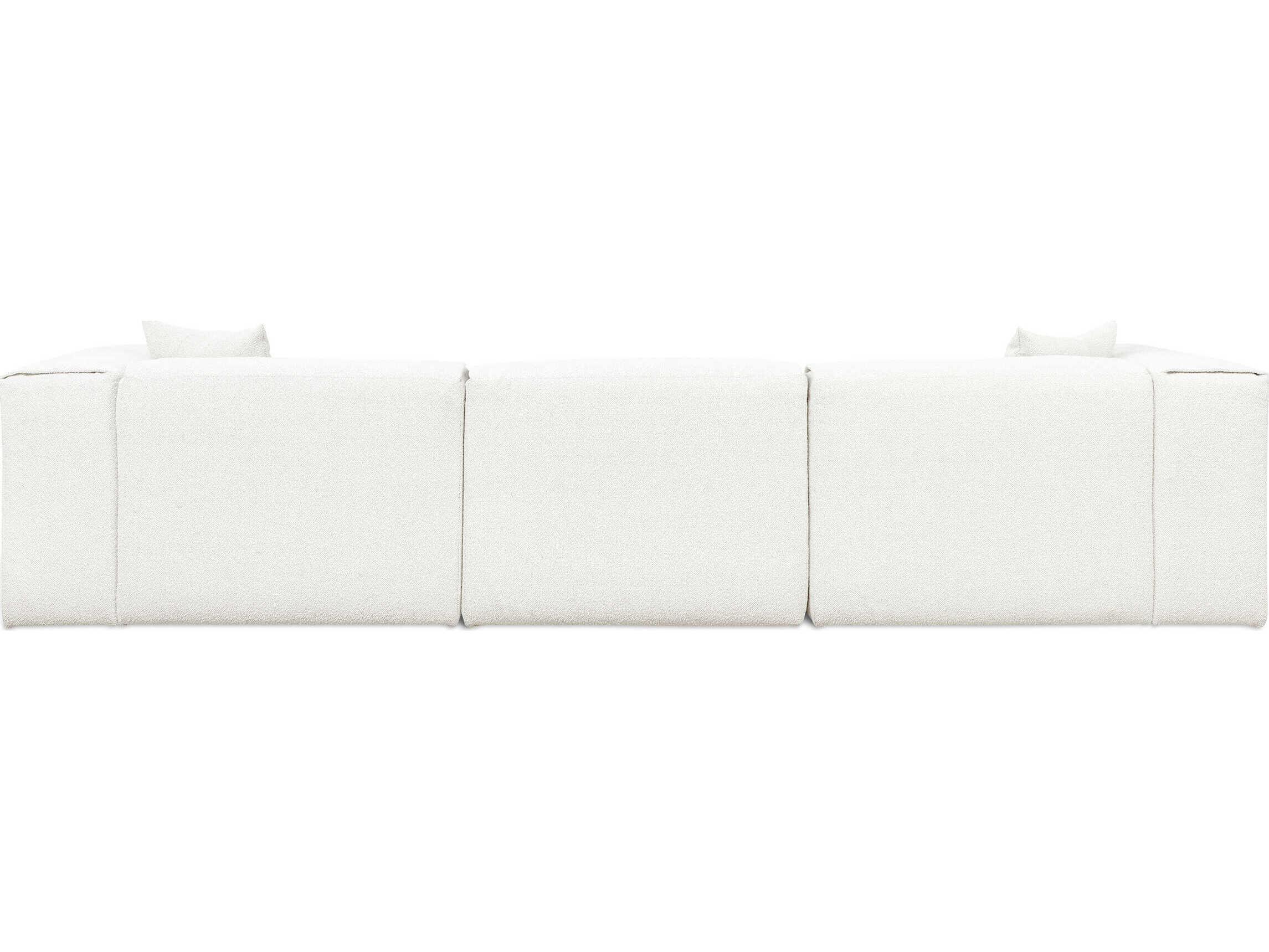 Gus* Modern Nest White Upholstered Sectional Sofa