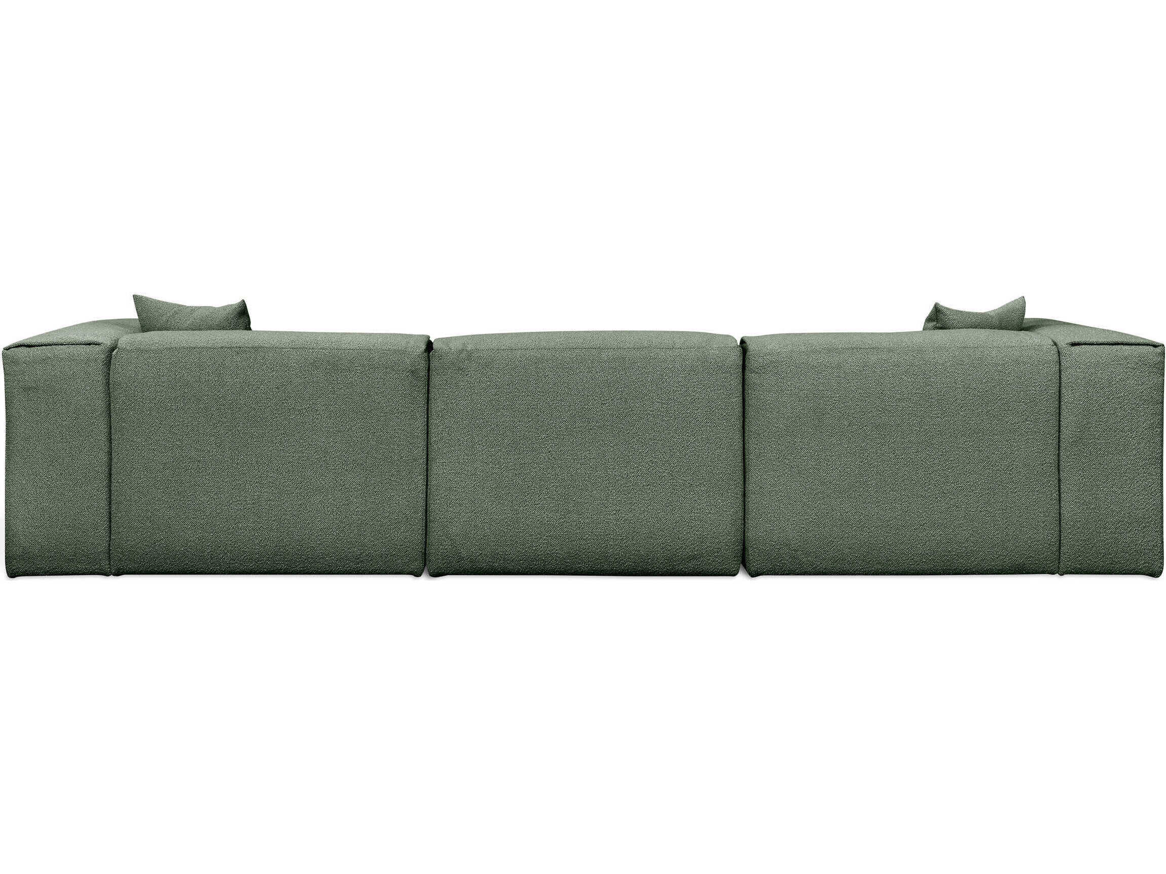 Gus* Modern Nest Green Upholstered Sectional Sofa