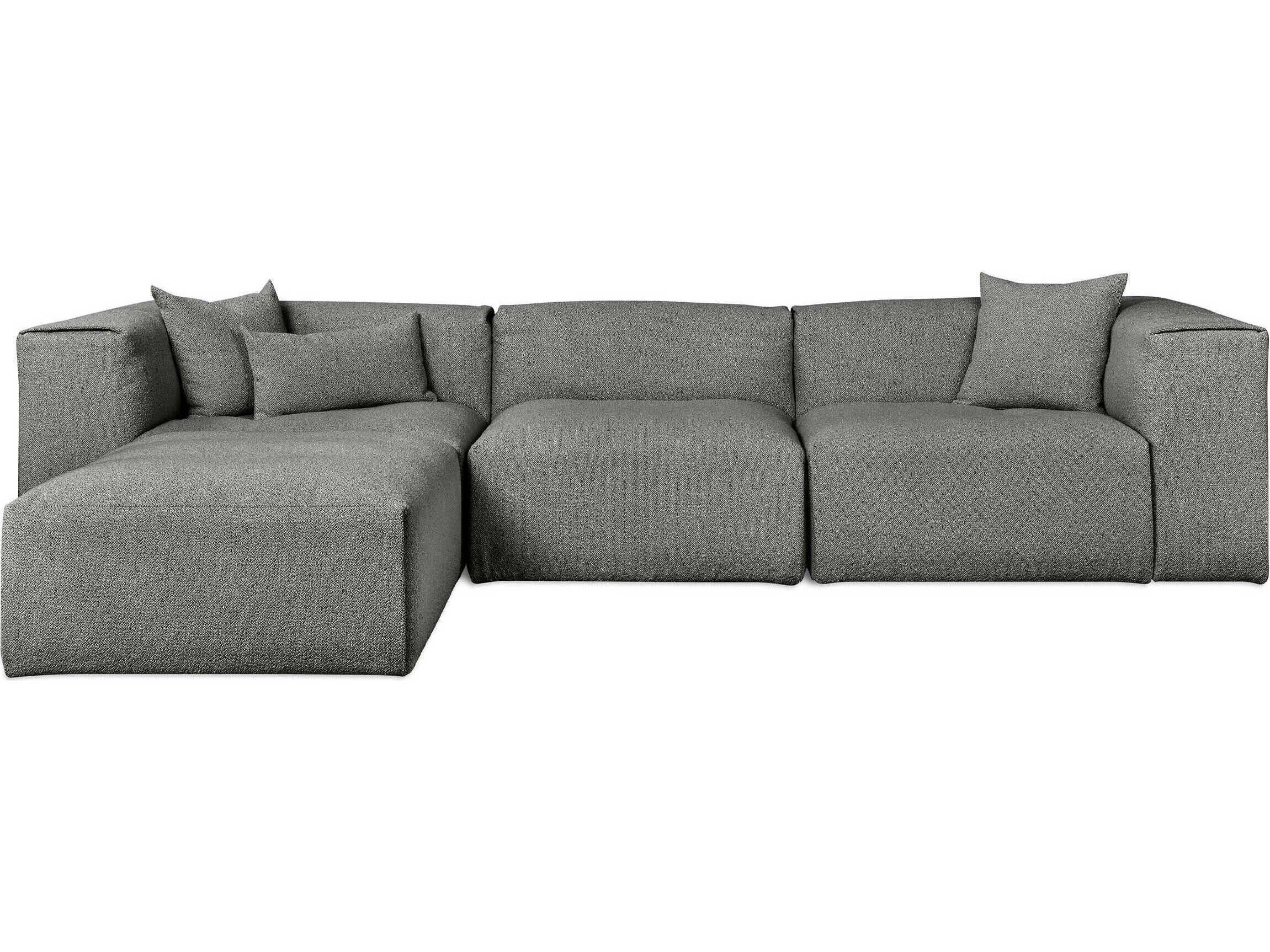 Gus* Modern Nest Gray Upholstered Sectional Sofa