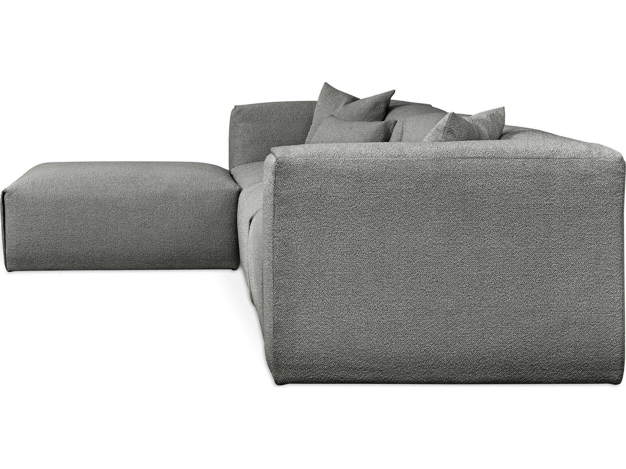 Gus* Modern Nest Gray Upholstered Sectional Sofa