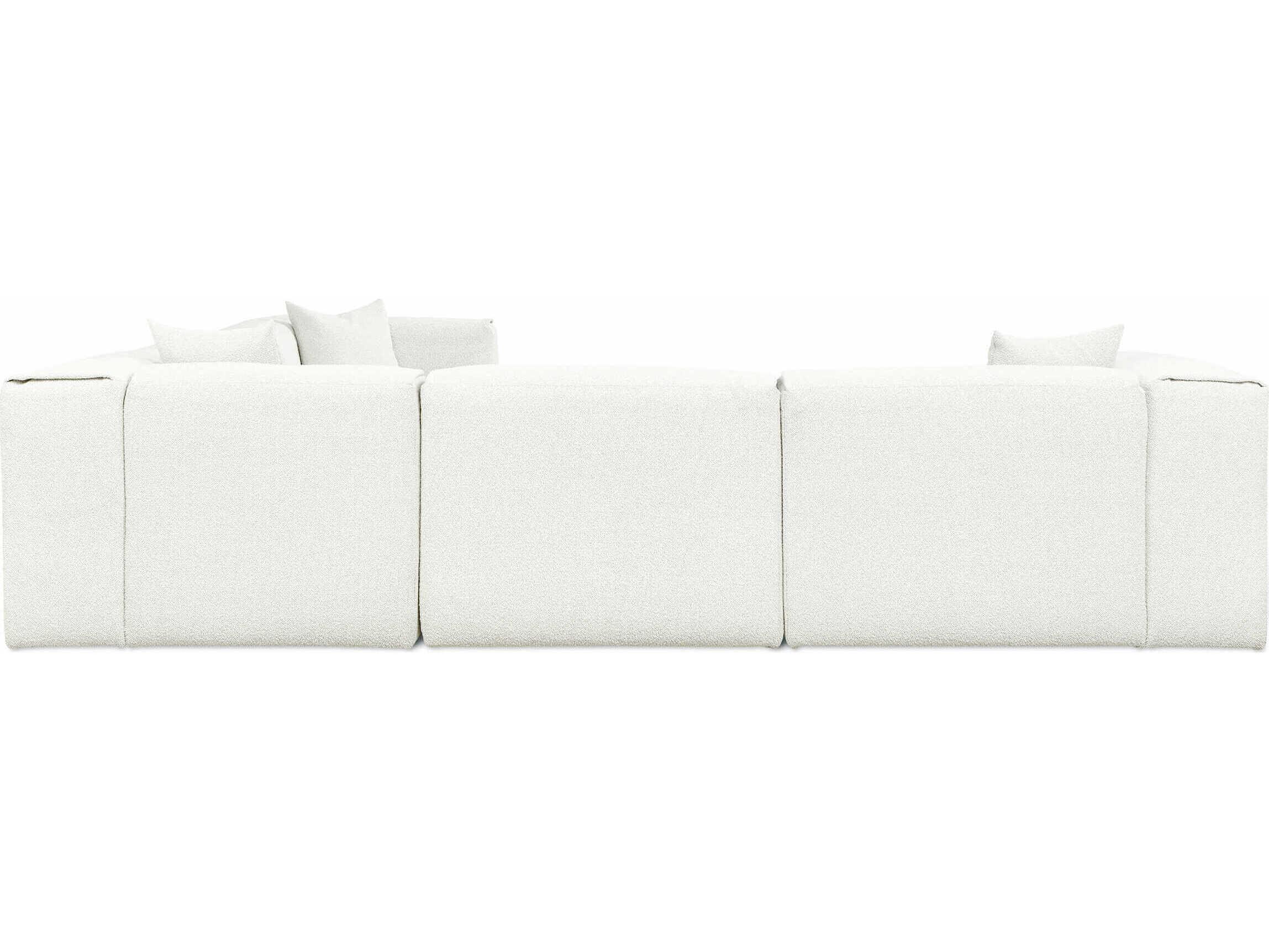 Gus* Modern Nest White Upholstered Sectional Sofa