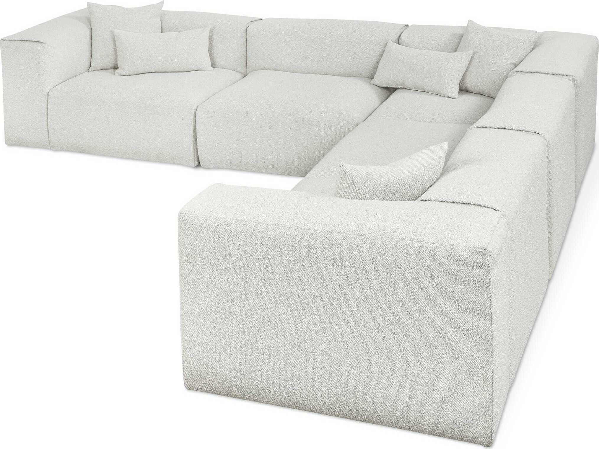 Gus* Modern Nest Gray Upholstered Sectional Sofa