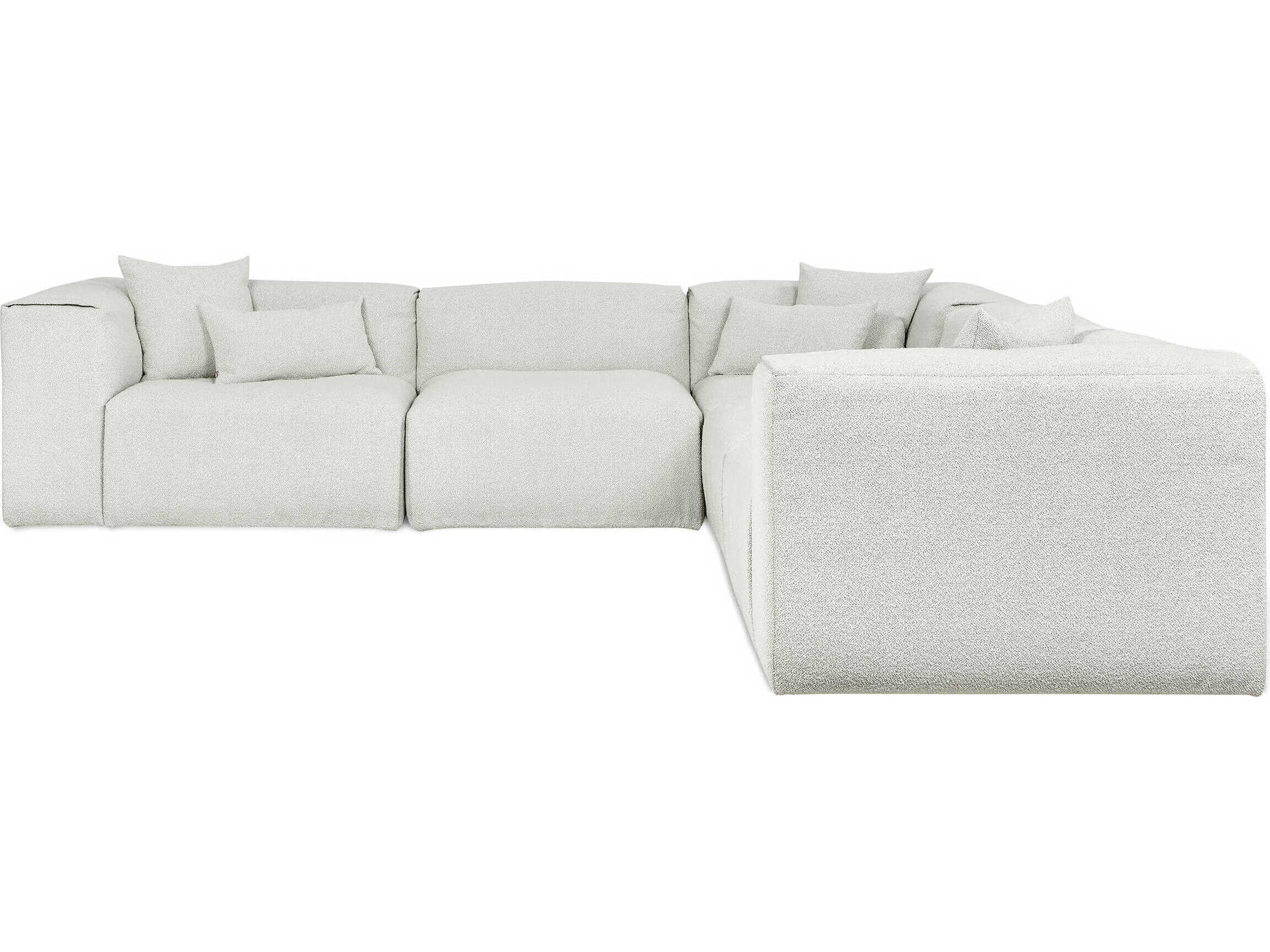Gus* Modern Nest Gray Upholstered Sectional Sofa