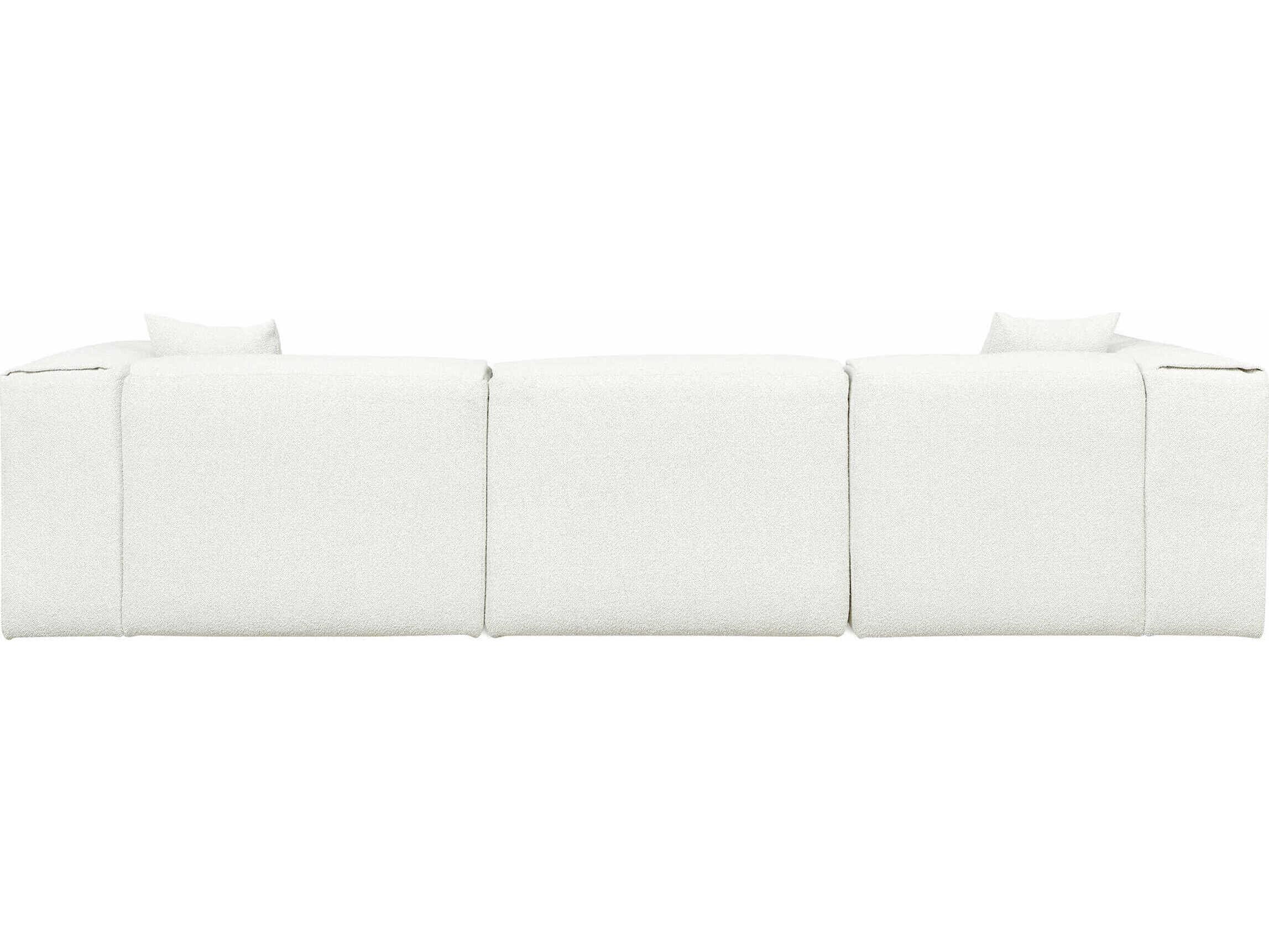 Gus* Modern Nest White Upholstered Sectional Sofa