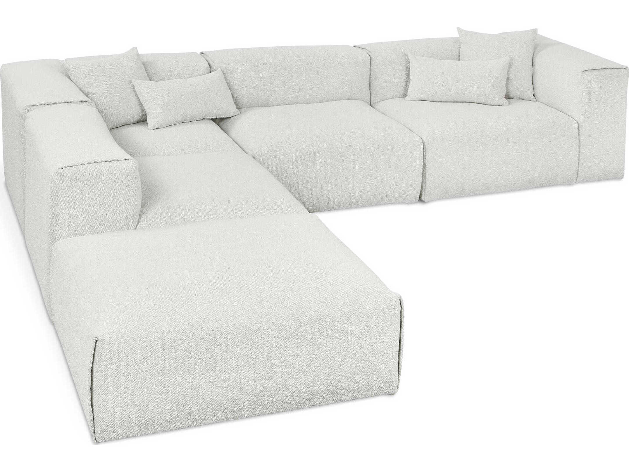 Gus* Modern Nest Gray Upholstered Sectional Sofa