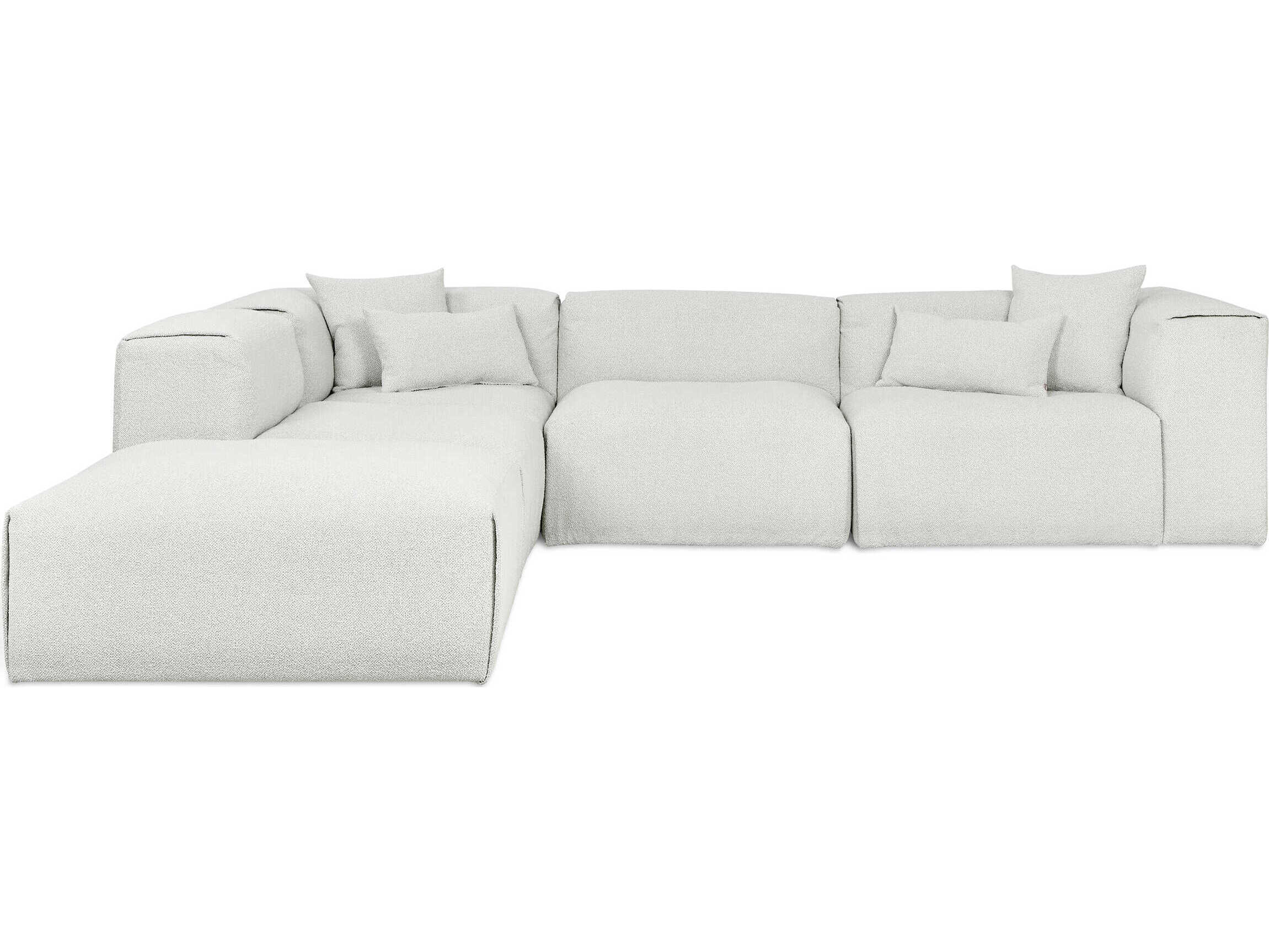 Gus* Modern Nest Gray Upholstered Sectional Sofa