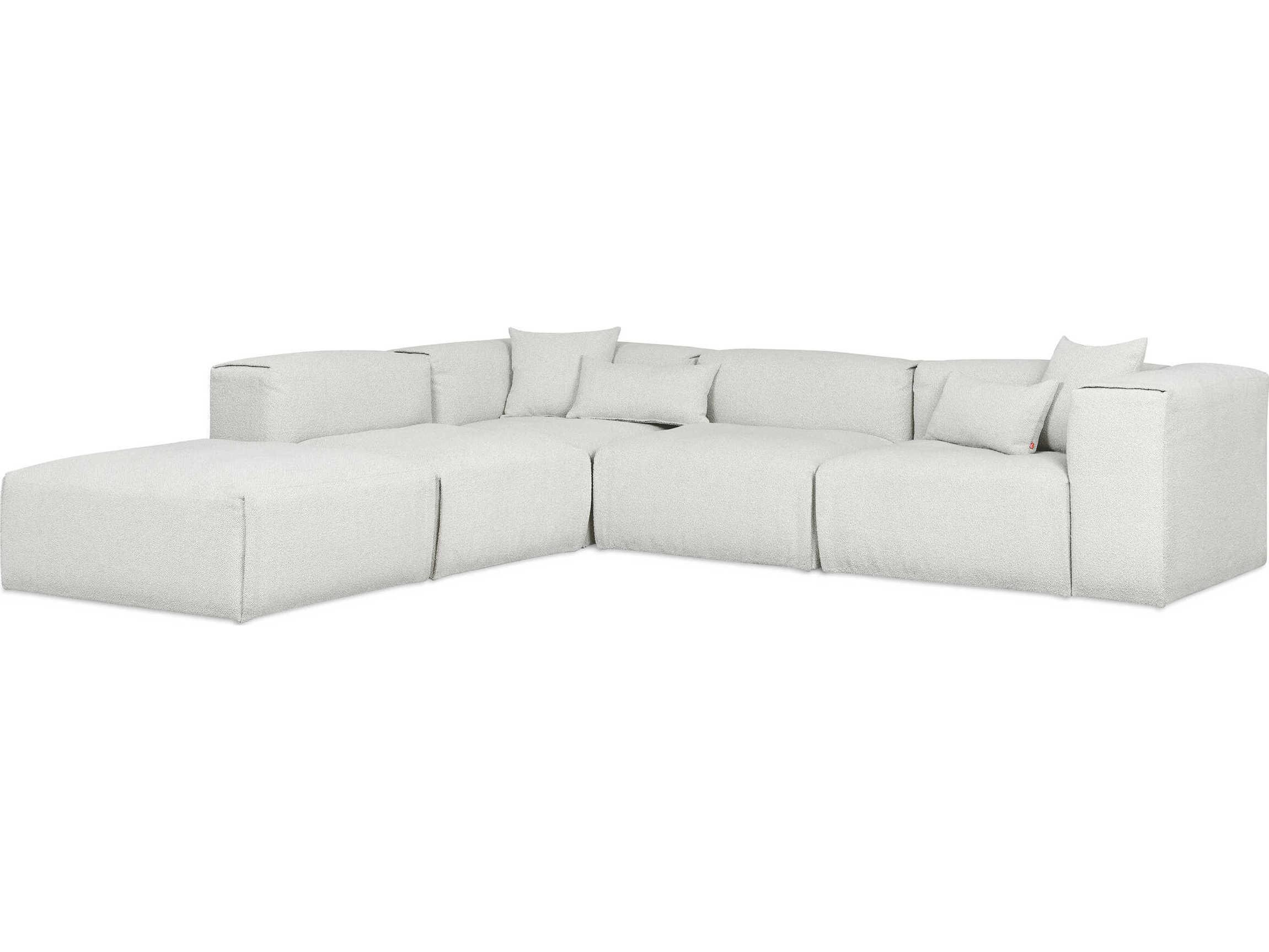 Gus* Modern Nest Gray Upholstered Sectional Sofa