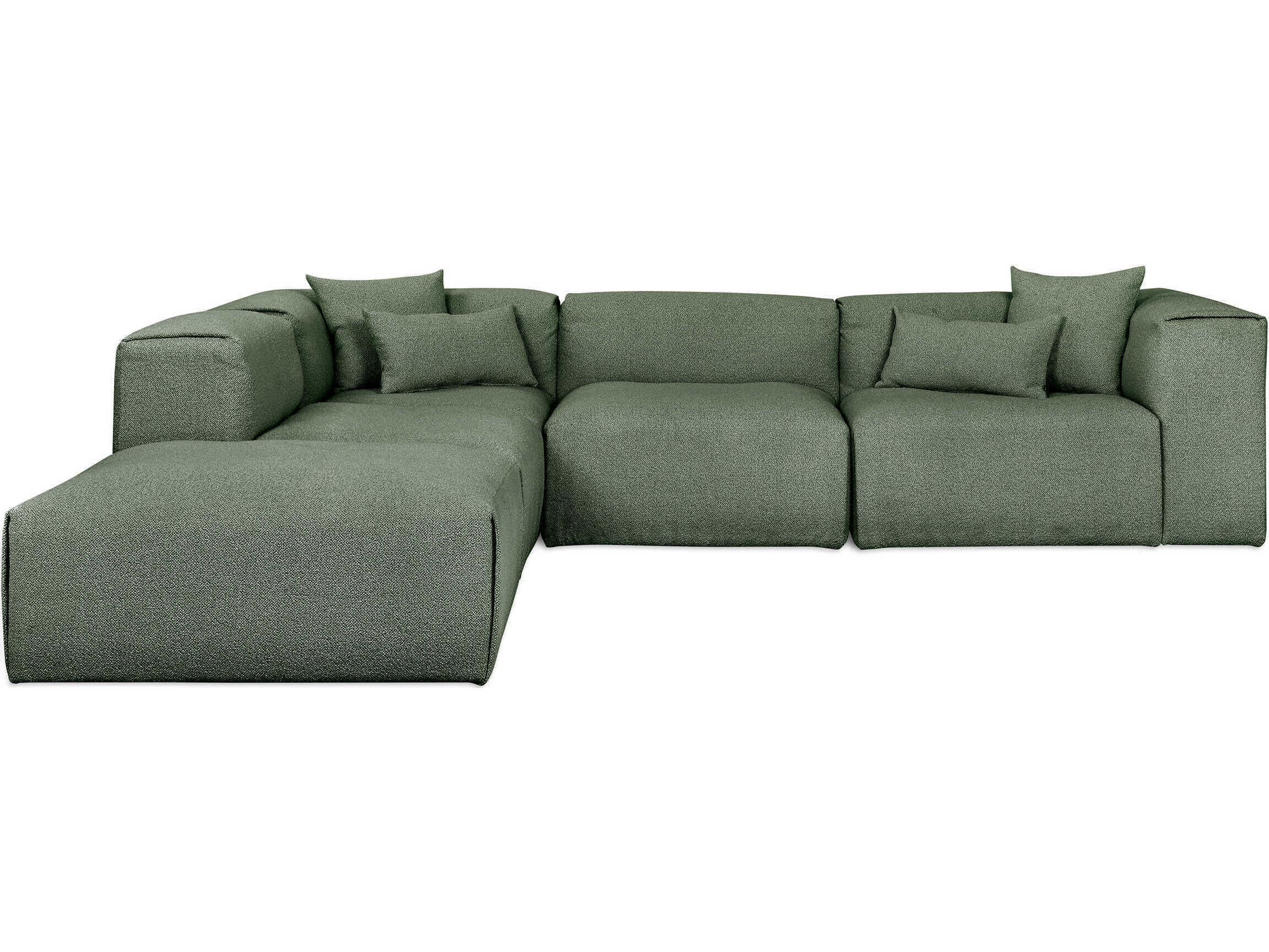Gus* Modern Nest Green Upholstered Sectional Sofa