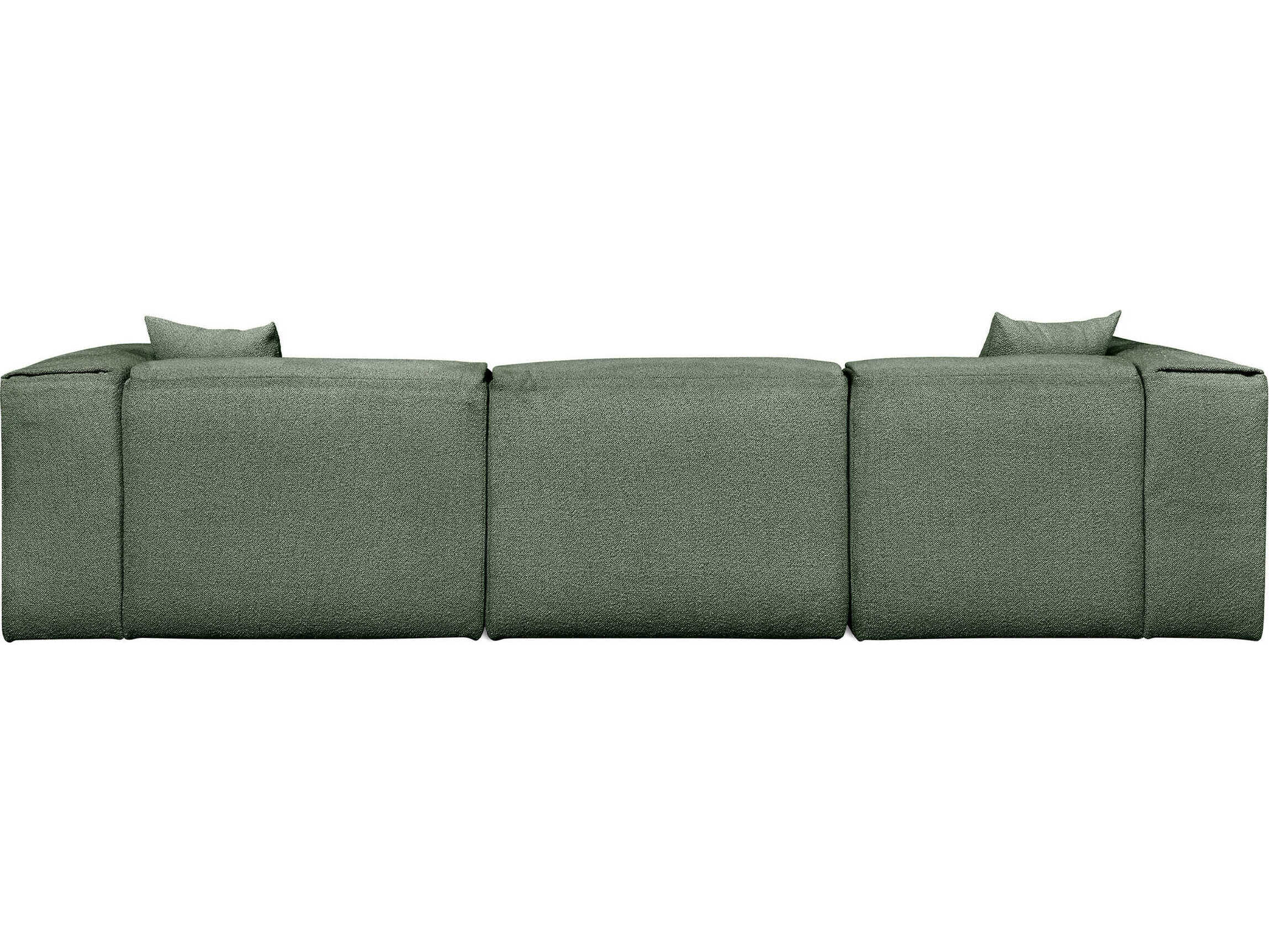 Gus* Modern Nest Green Upholstered Sectional Sofa