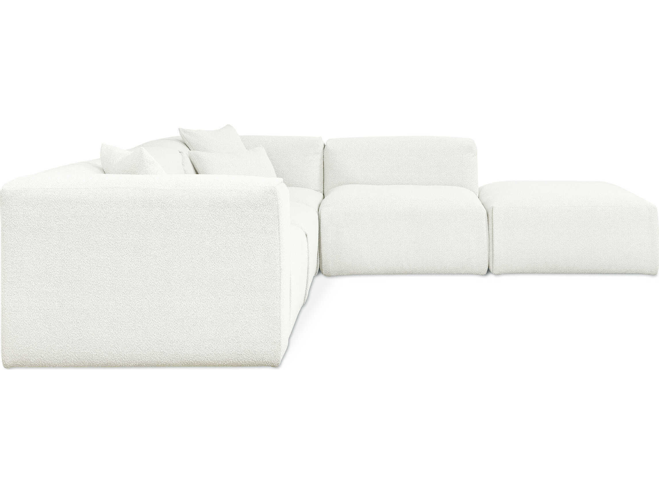 Gus* Modern Nest White Upholstered Sectional Sofa
