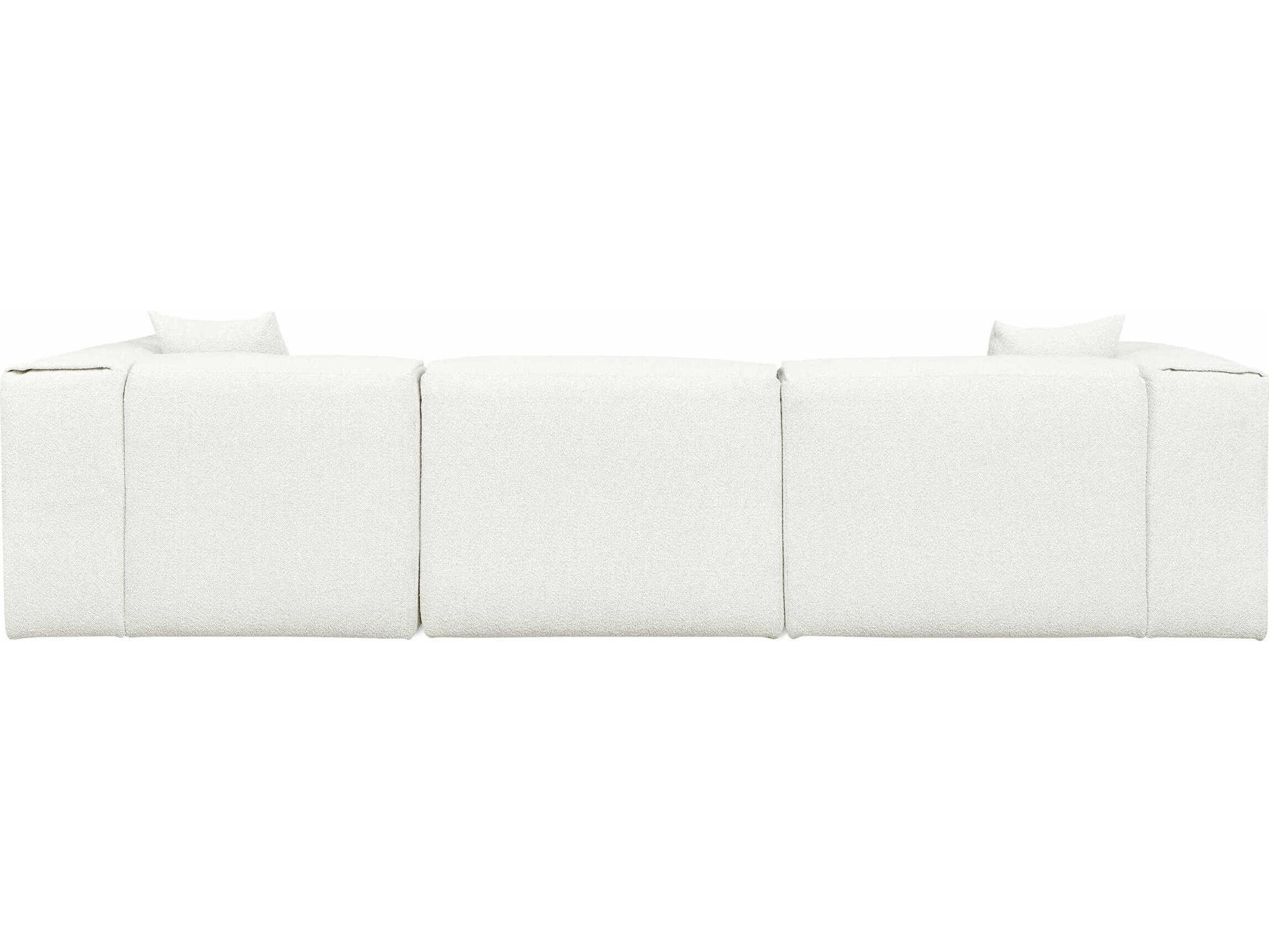Gus* Modern Nest White Upholstered Sectional Sofa