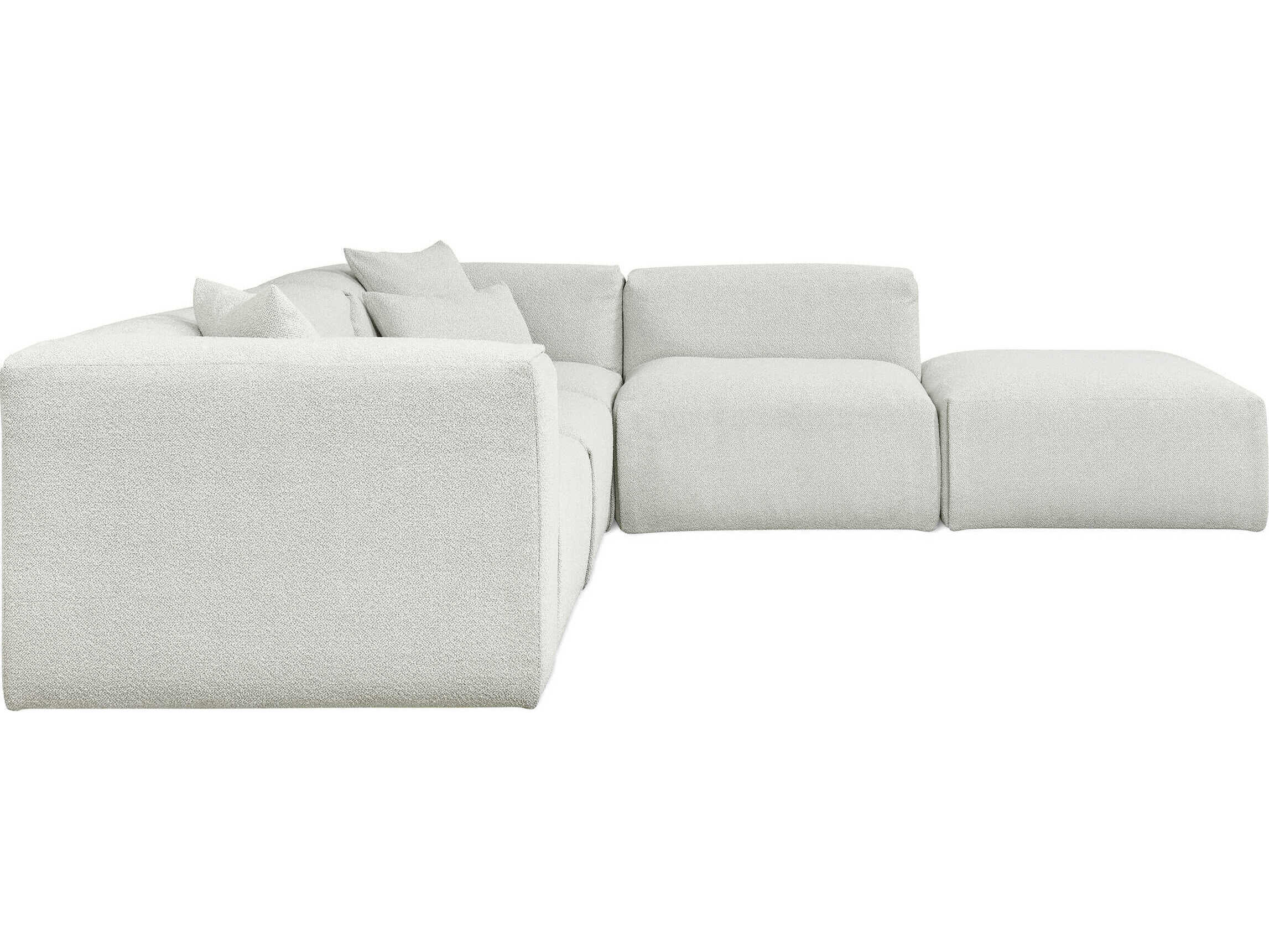 Gus* Modern Nest Gray Upholstered Sectional Sofa