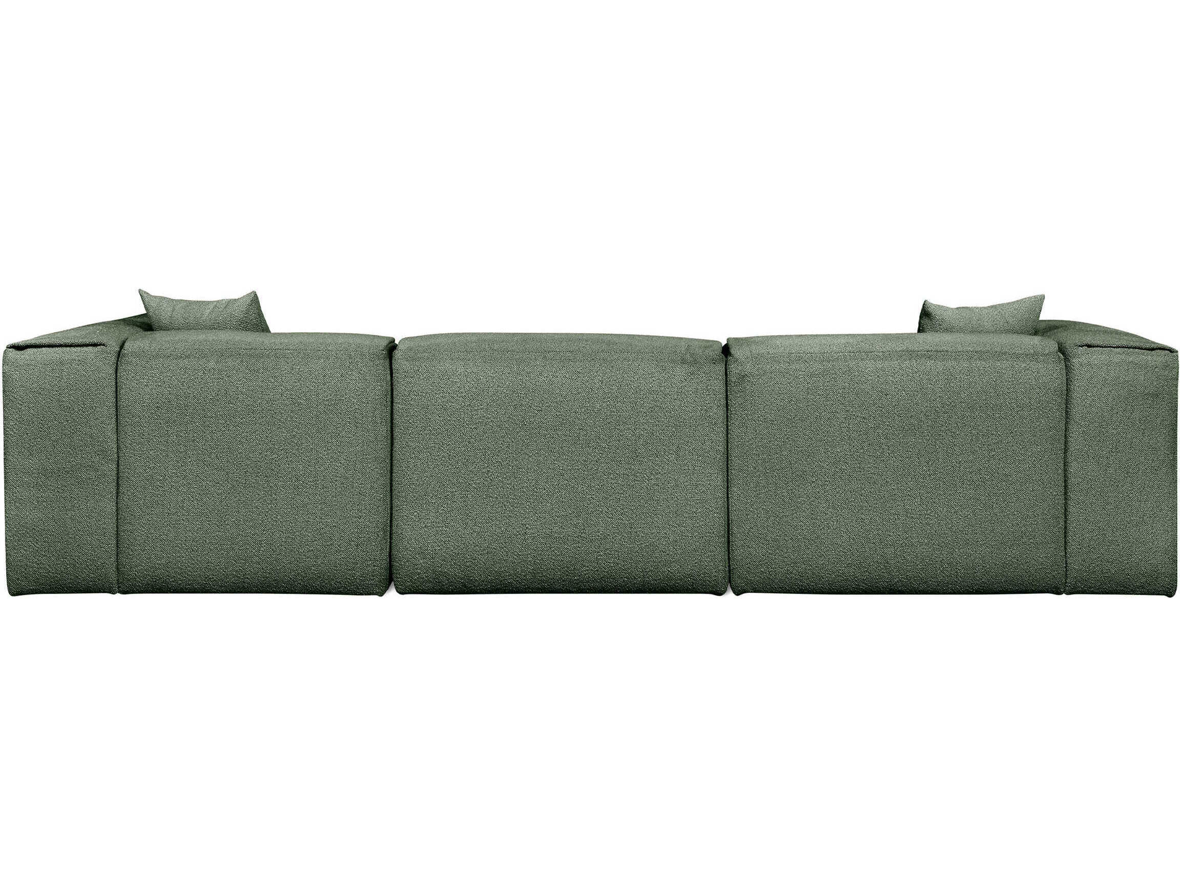 Gus* Modern Nest Green Upholstered Sectional Sofa
