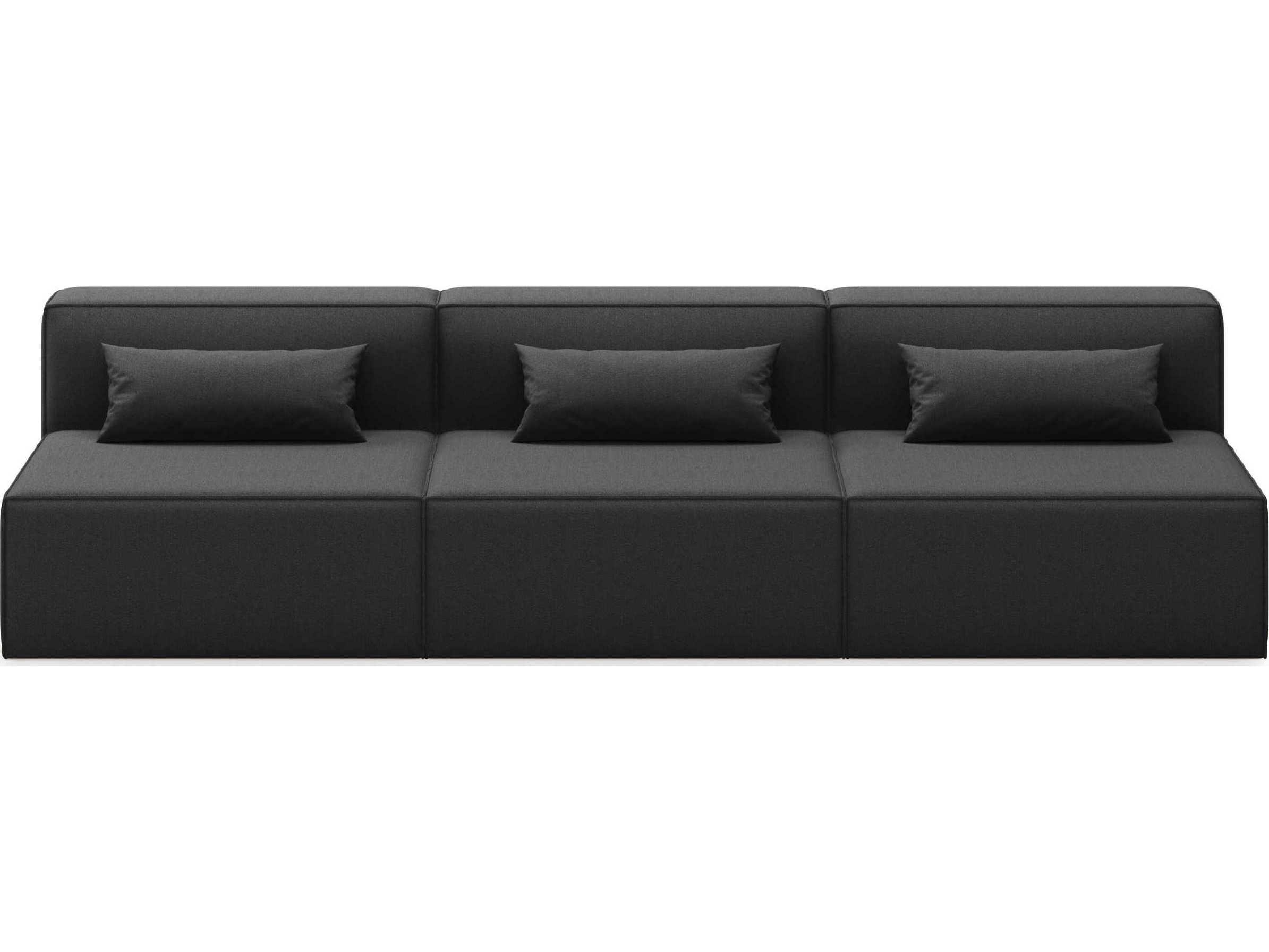 Gus* Modern Mix Mowat Raven Black Upholstered Sofa