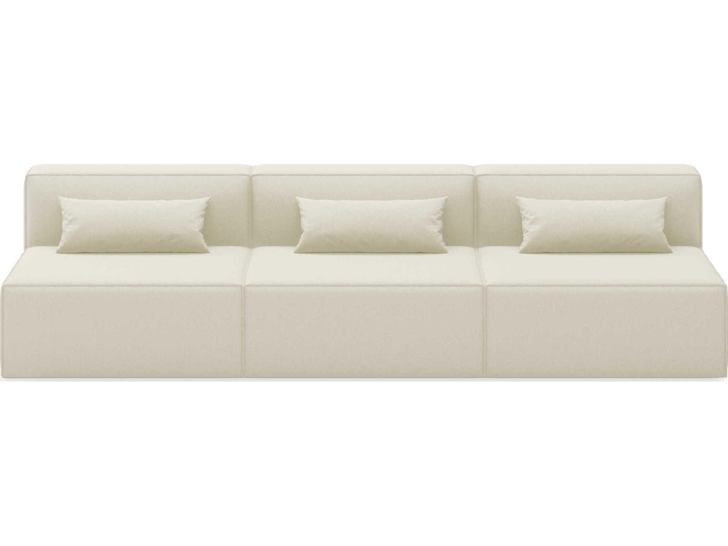 Gus* Modern Mix Mowat Sand White Upholstered Sofa