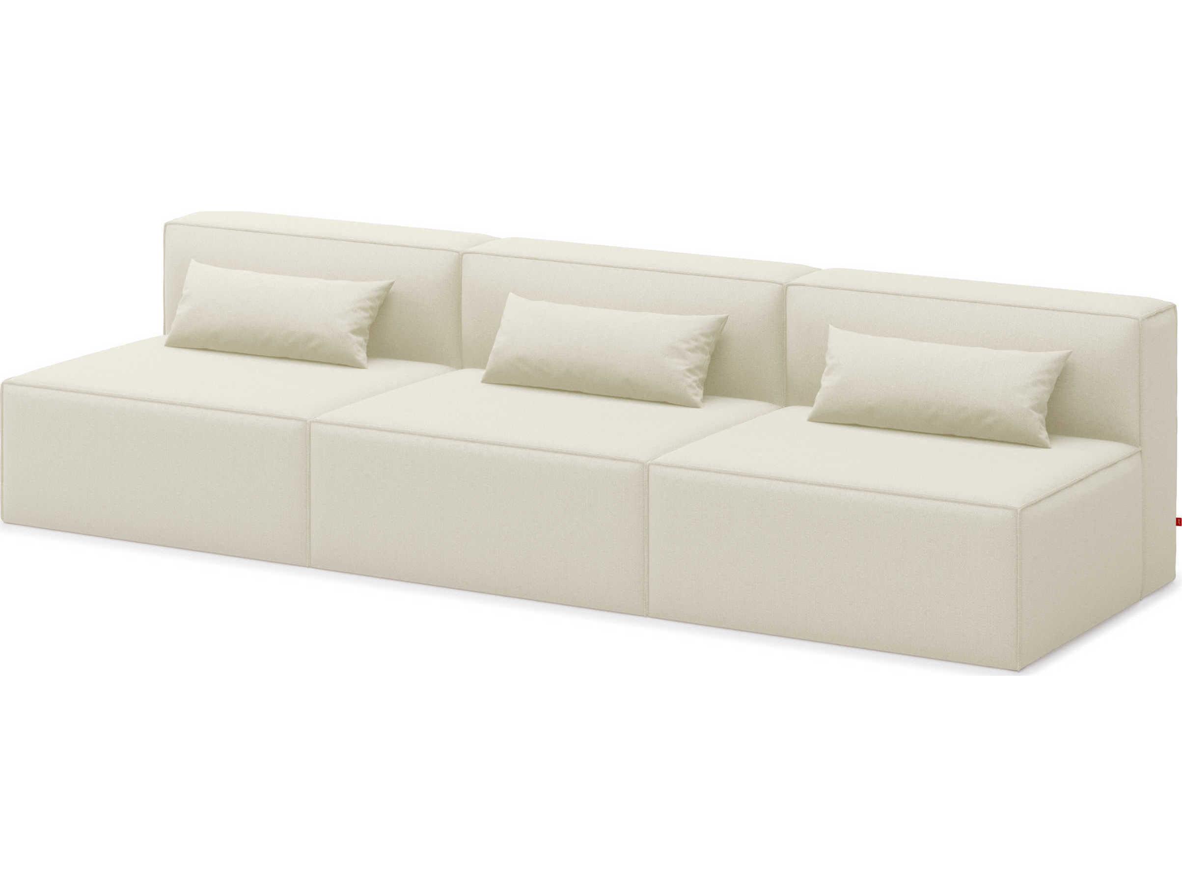 Gus* Modern Mix Mowat Sand White Upholstered Sofa