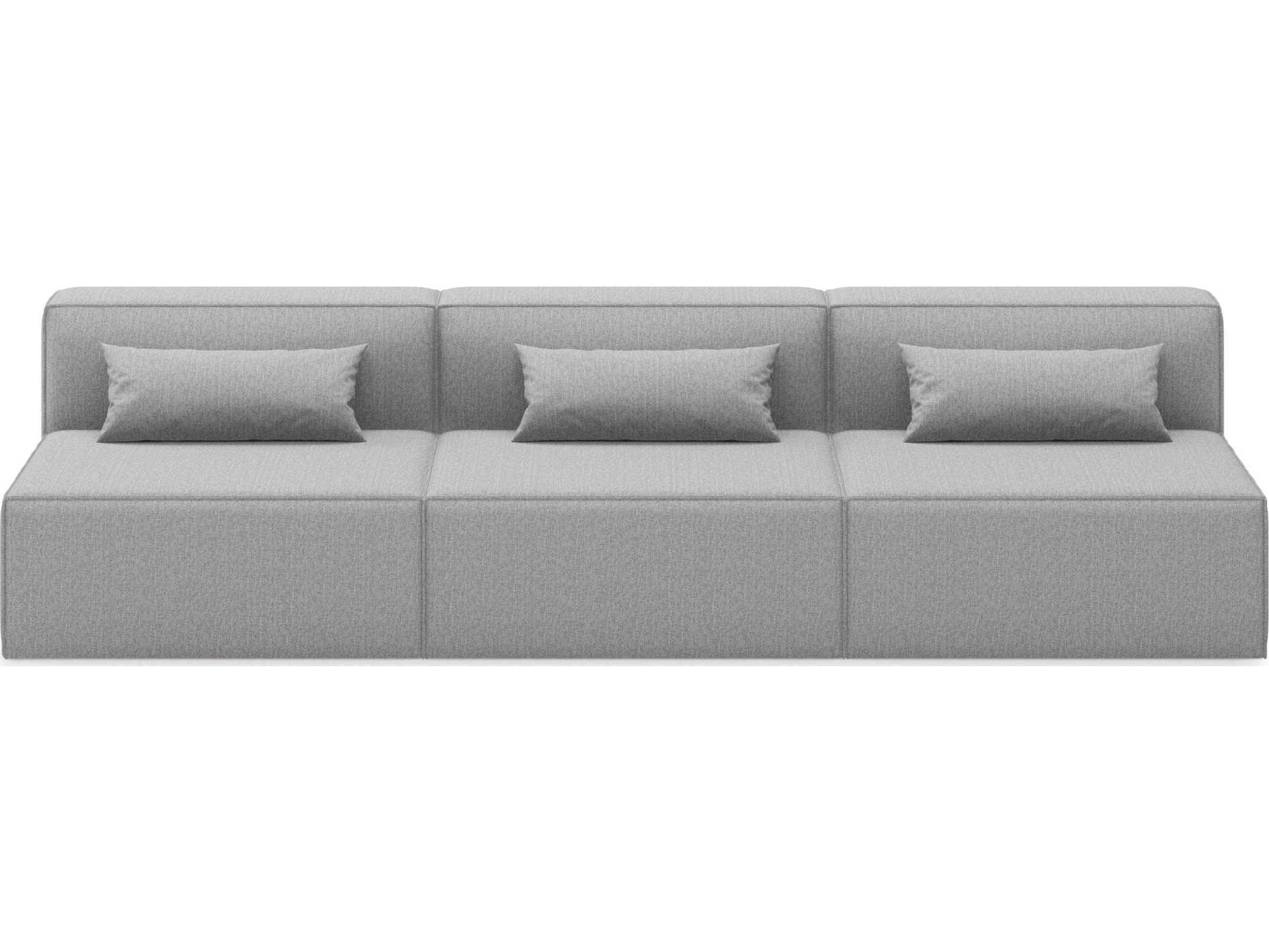 Gus* Modern Mix Parliament Stone Gray Upholstered Sofa