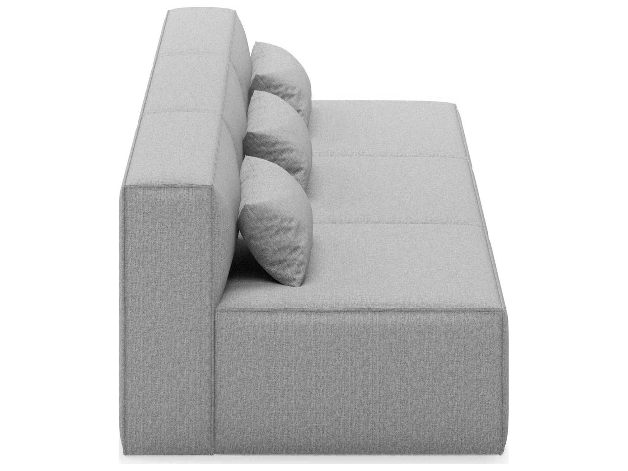 Gus* Modern Mix Parliament Stone Gray Upholstered Sofa