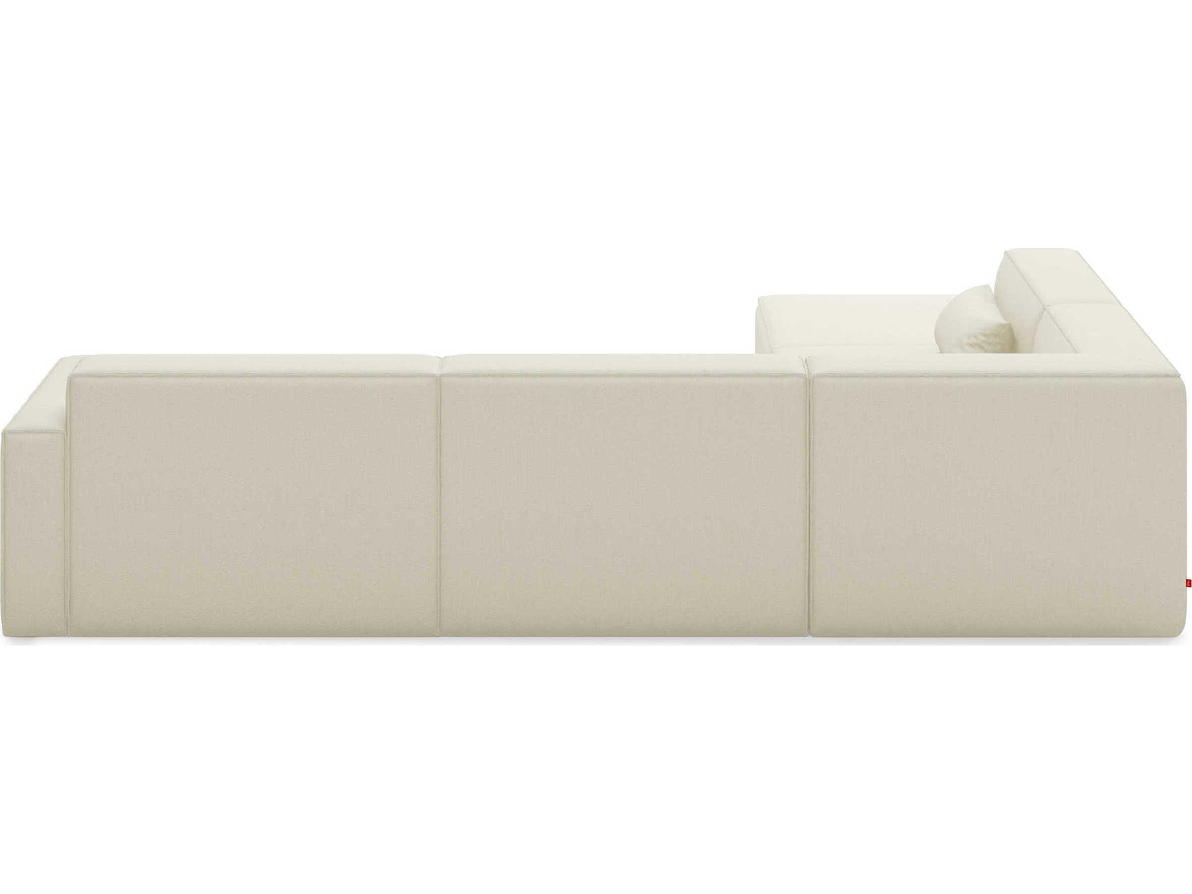 Gus* Modern Mix White Upholstered Sectional Sofa